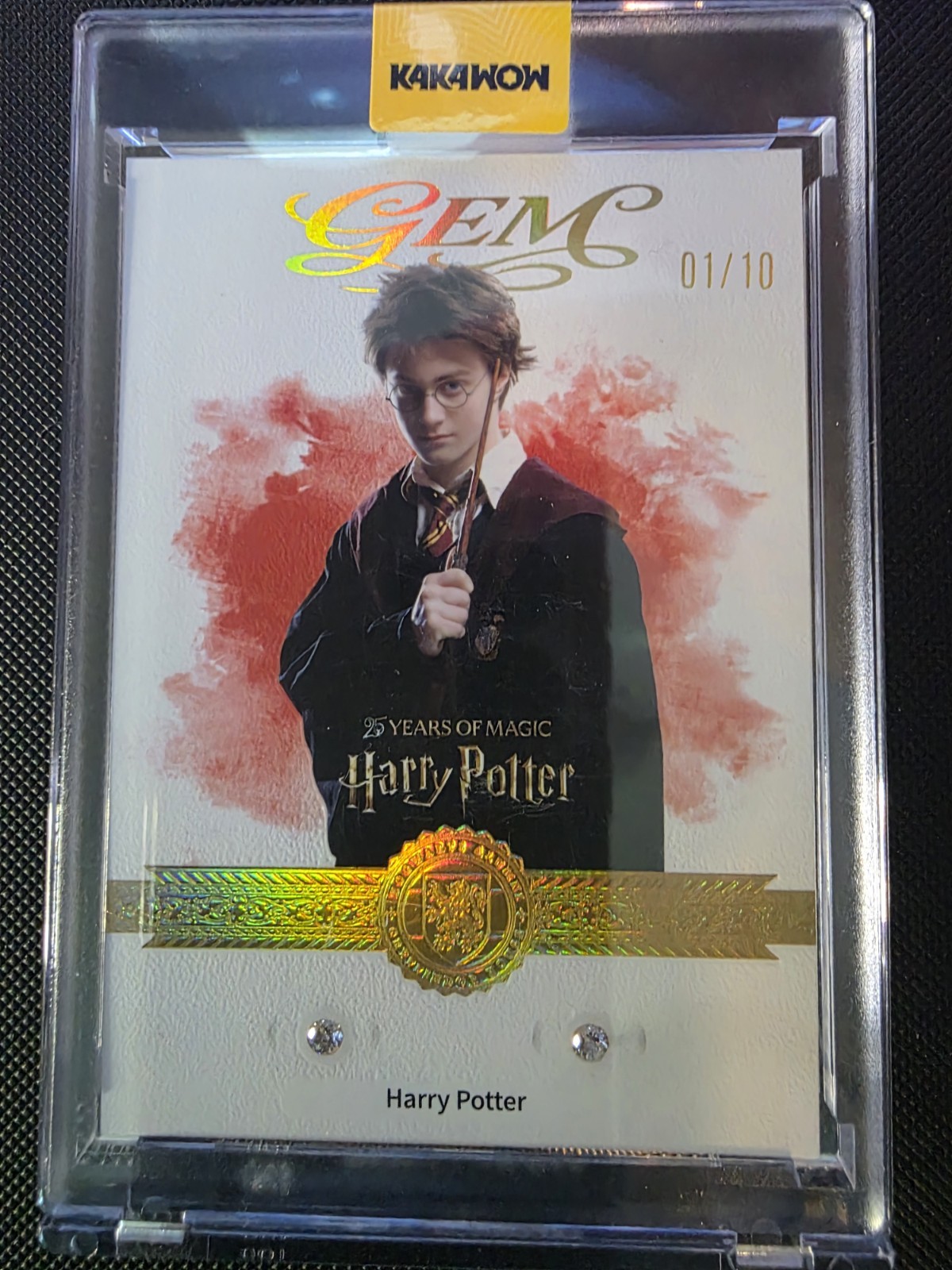 2026 KAKAWOW HARRY POTTER 25TH GEM HARRY DUAL DIAMOND GEMSTONE CARD DD-01 01/10