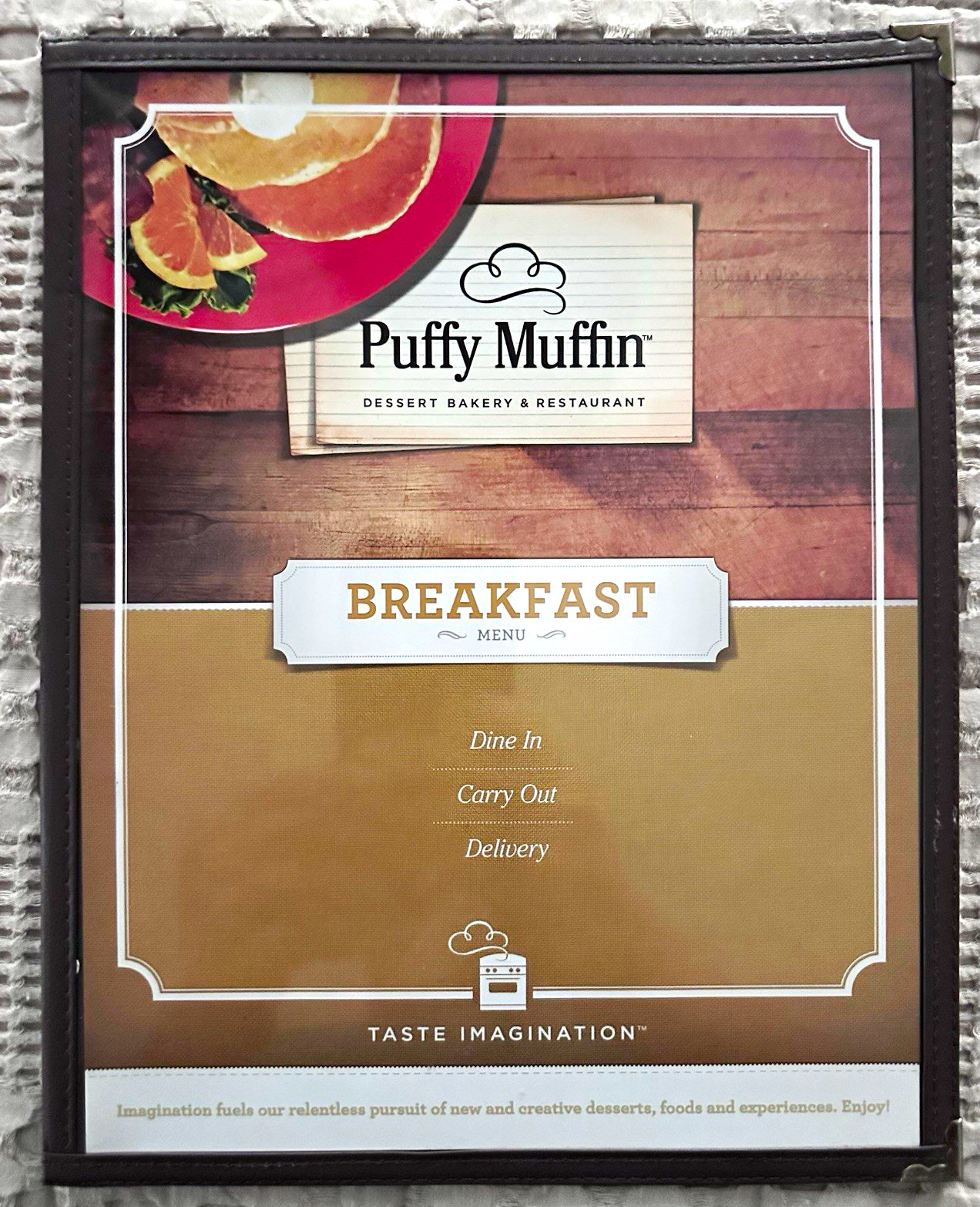 Vintage Puffy Muffin Breakfast and Main Menus & Mug - Brentwood, TN. @2005
