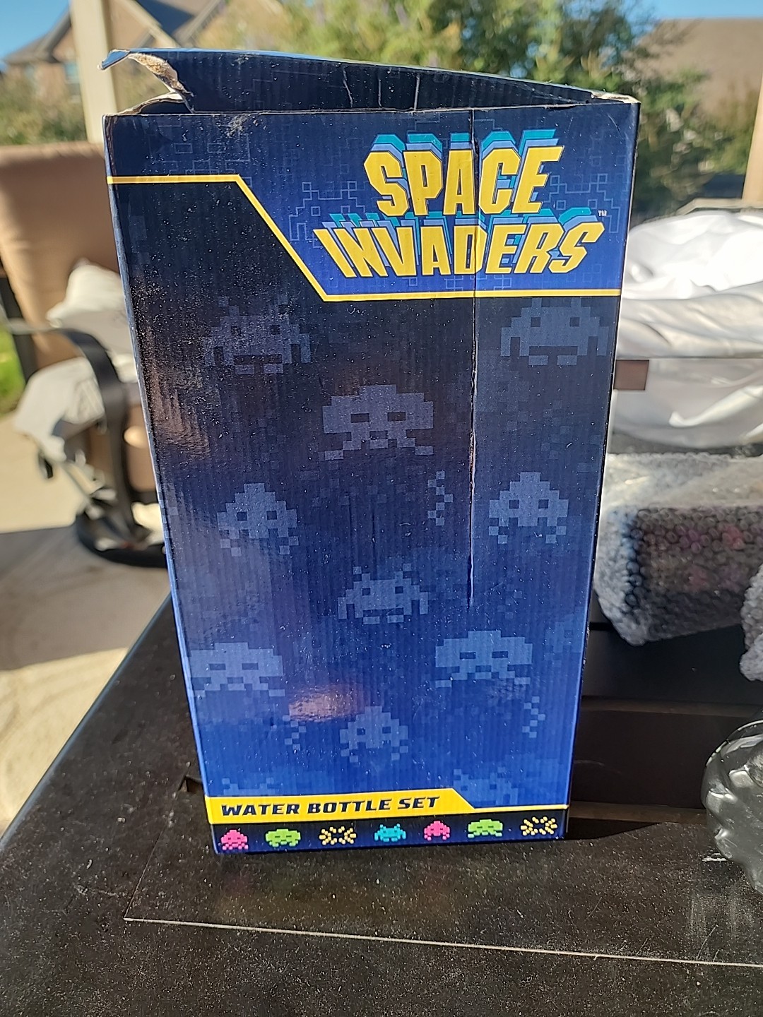 Taito Atari SPACE INVADERS ALUMINUM Water BOTTLE 3 Of 4 Pack Set New NIB 