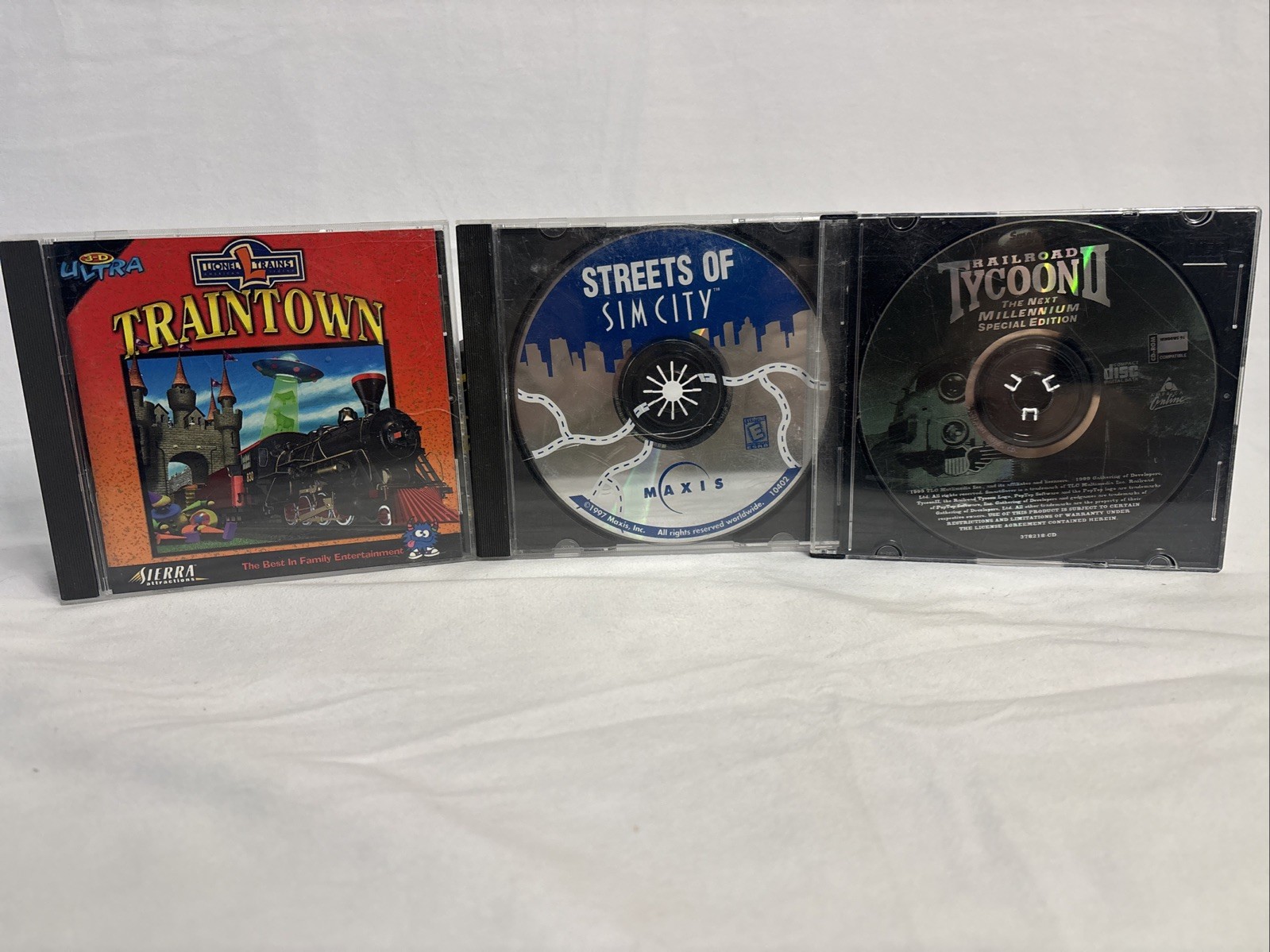 PC Simulation Games lot - Traintown + Streets of Sim City + Railroad Tycoon II