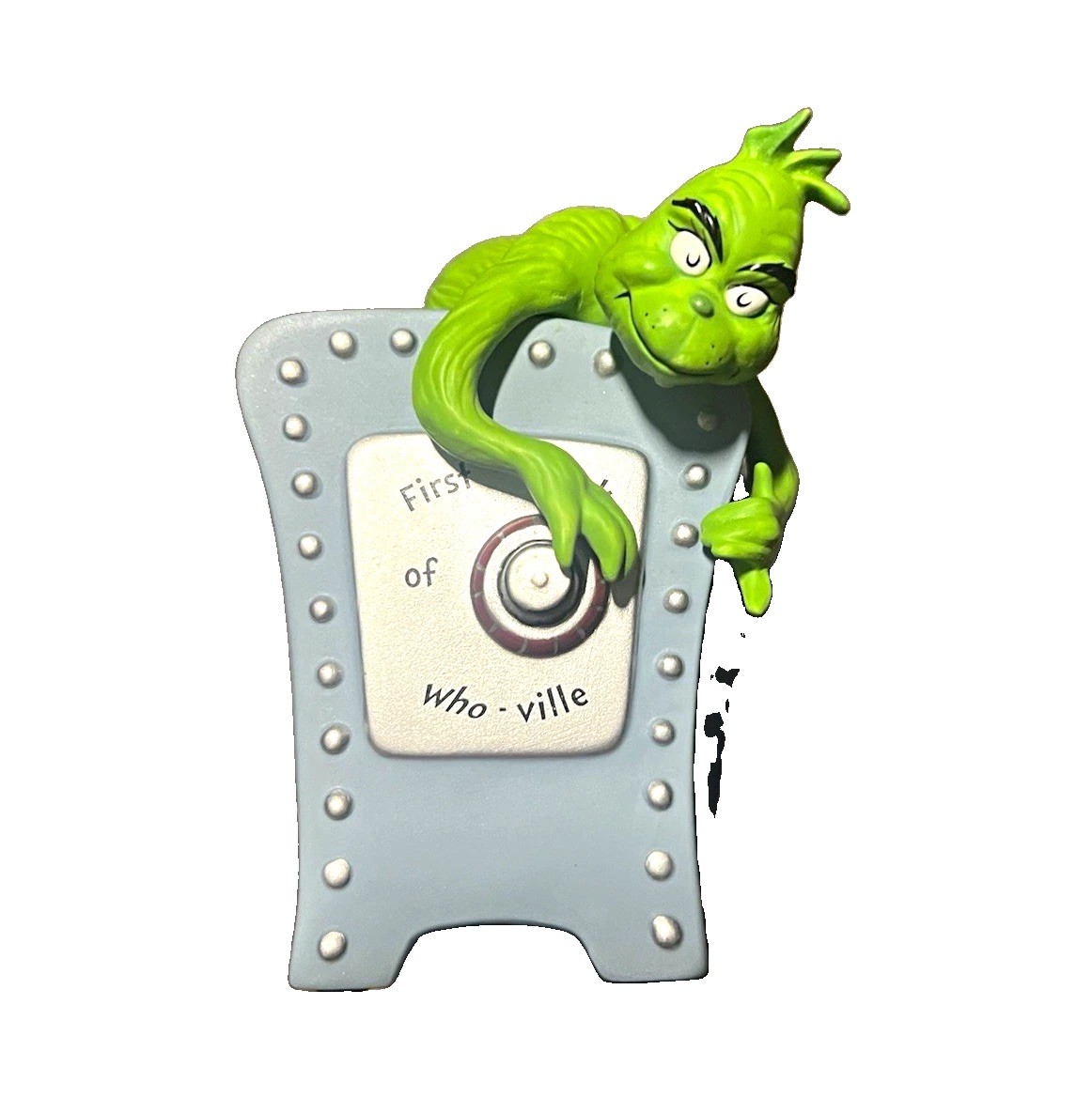 Hallmark Dr. Seuss Collection The Grinch Who-ville Figurine Animation coin bank