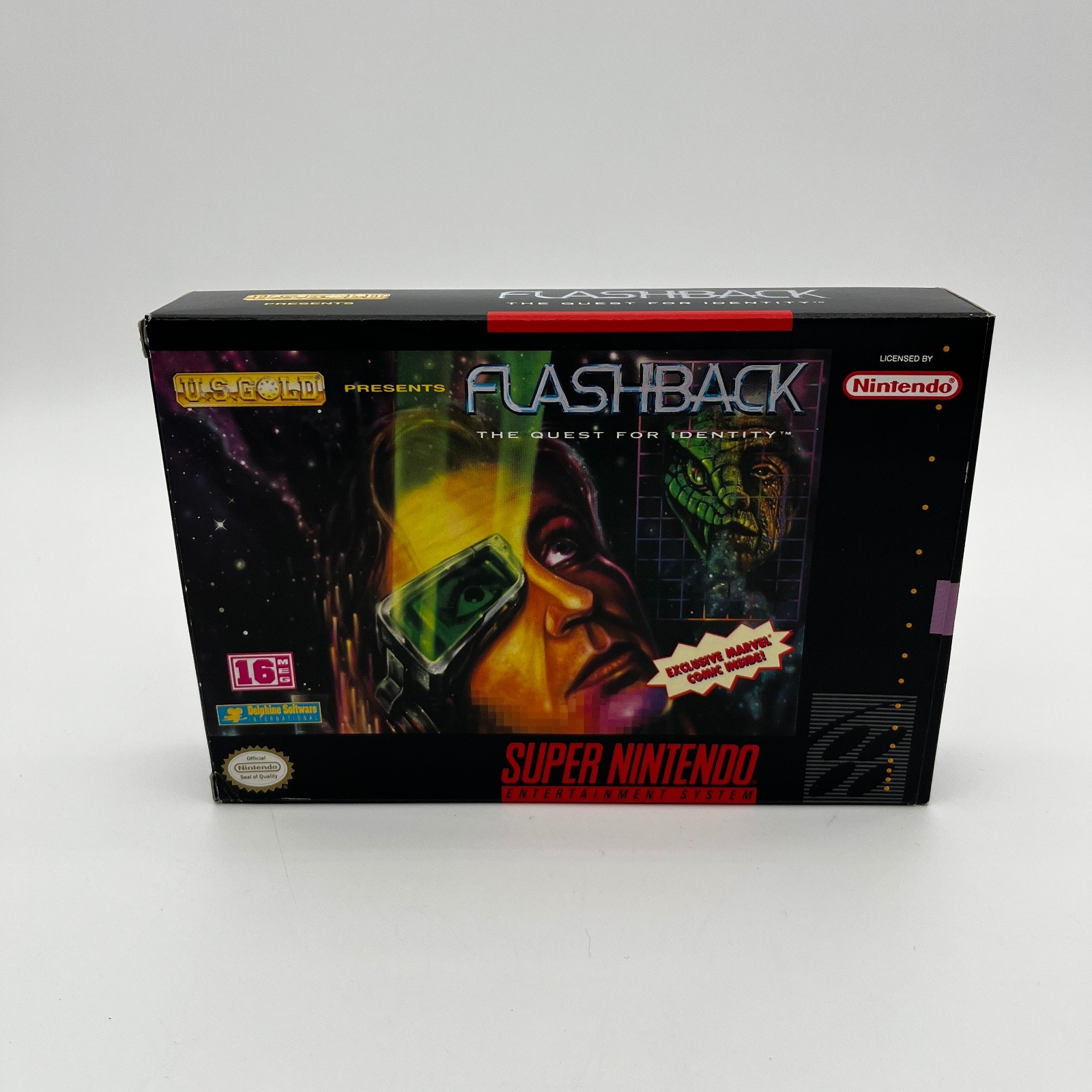 Flashback The Quest for Identity Super Nintendo SNES Complete CIB Authentic