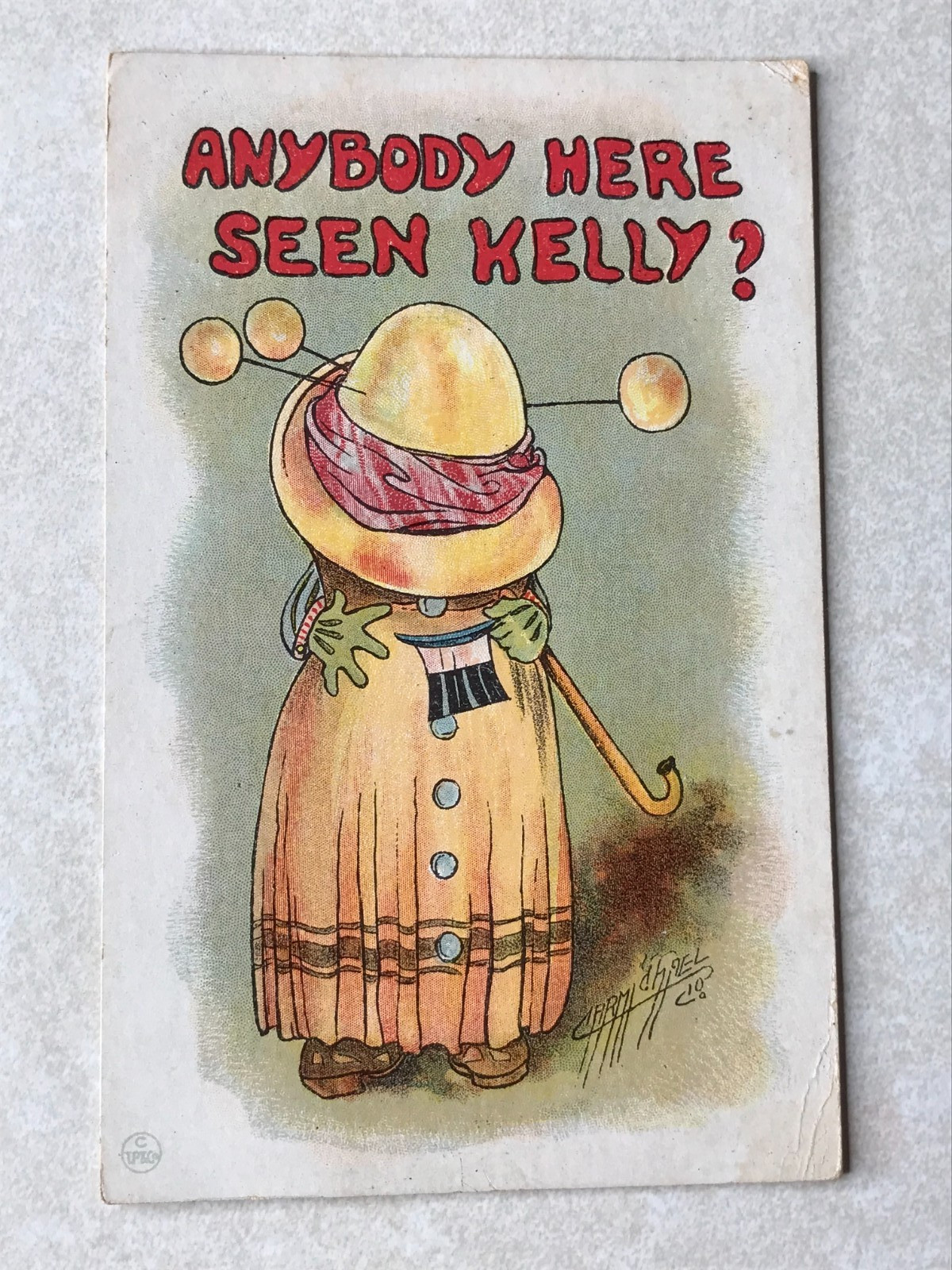 P1233 Vintage Postcard Anybody Here Seen Kelly Character Comic Art