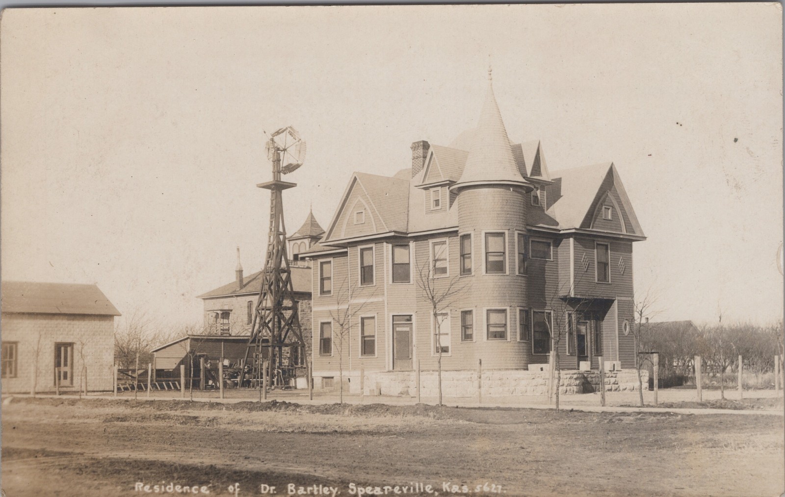 RPPC Residence Dr Bartley Spearville KS Kansas CU Williams Photo Postcard