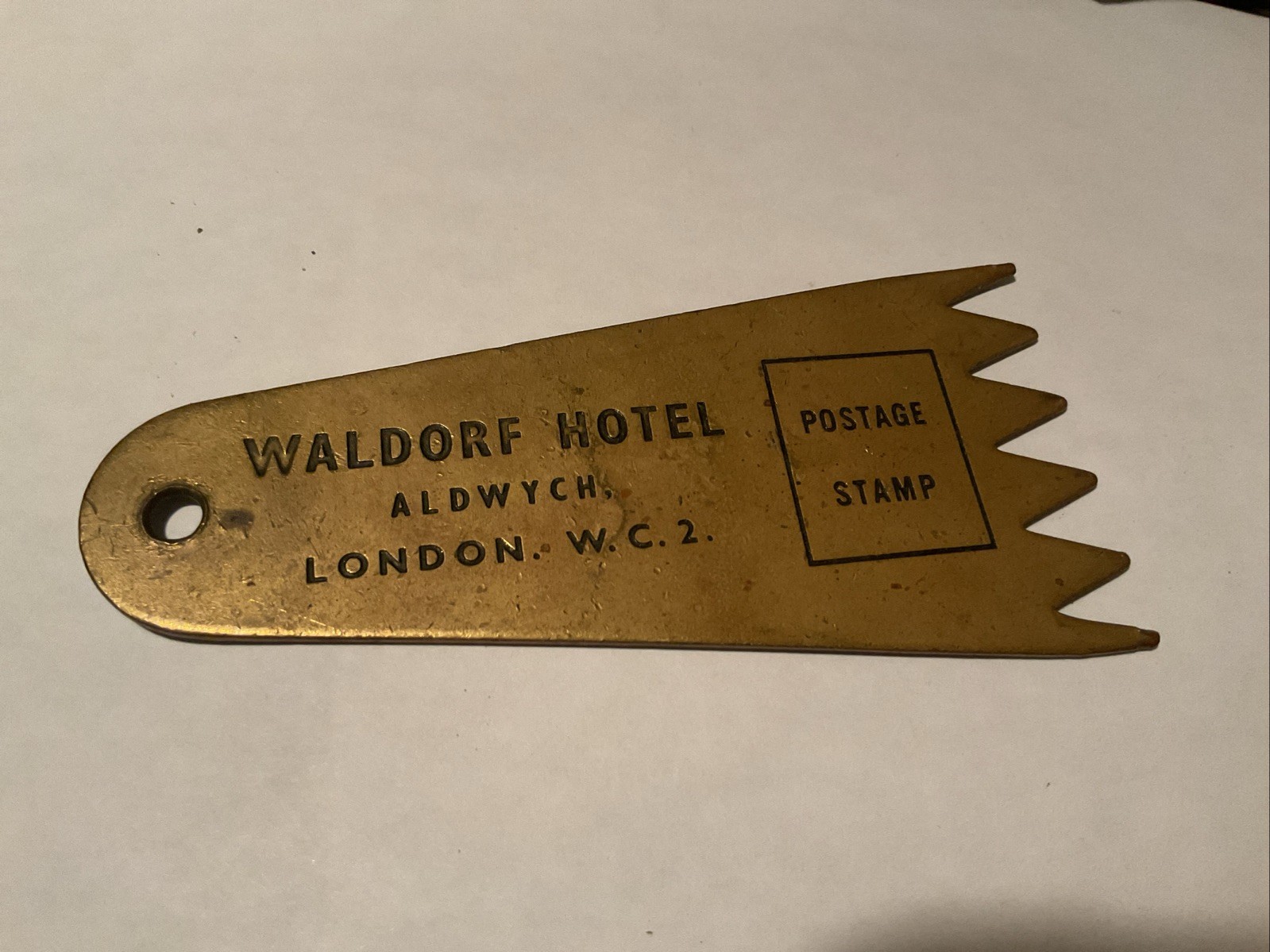 Antique London Waldorf Hotel Room Key Fob, Room 246 Rare