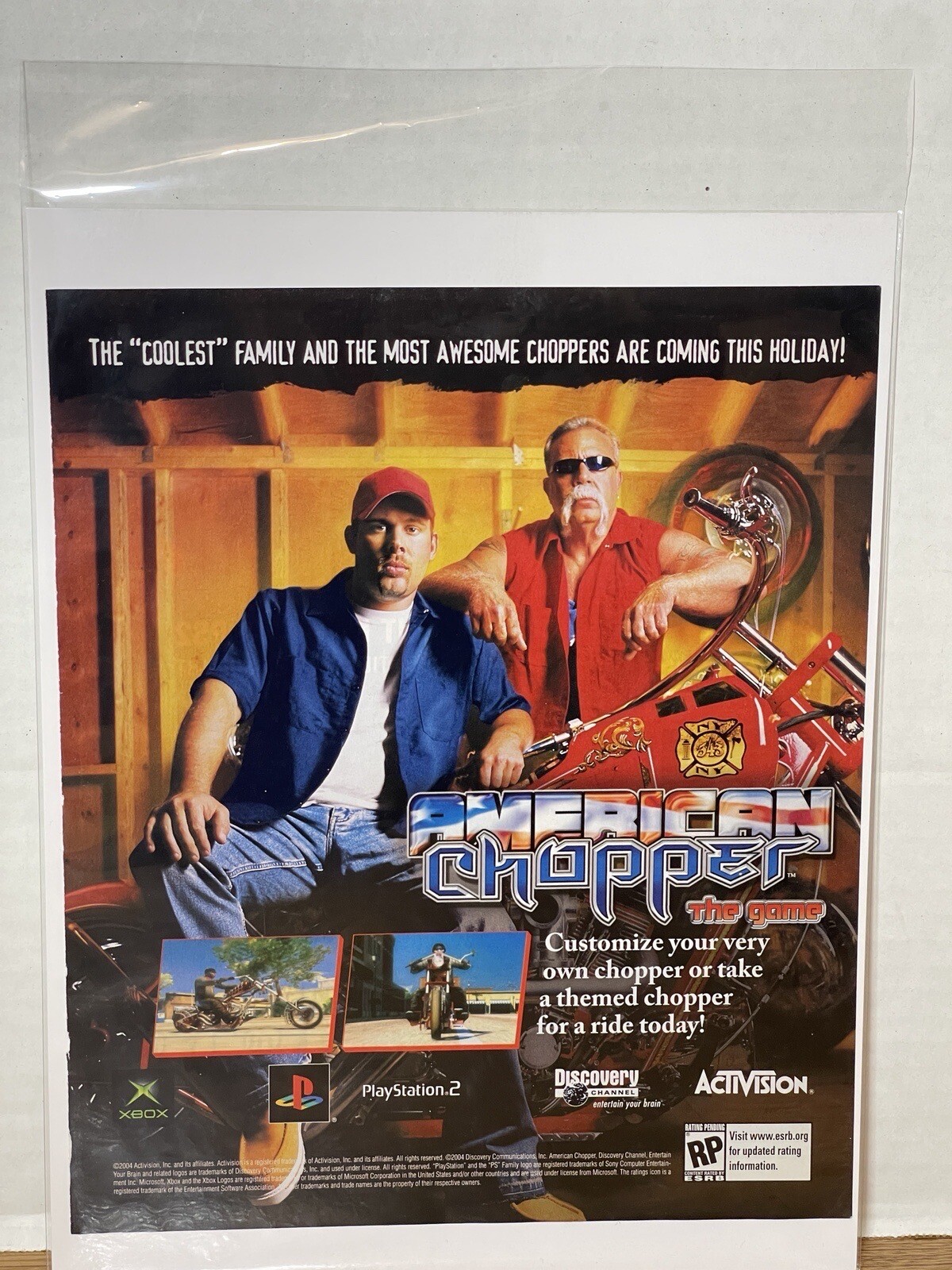 American Chopper: The Game PS2 Playstation 2 Xbox 2004 Magazine Print Ad