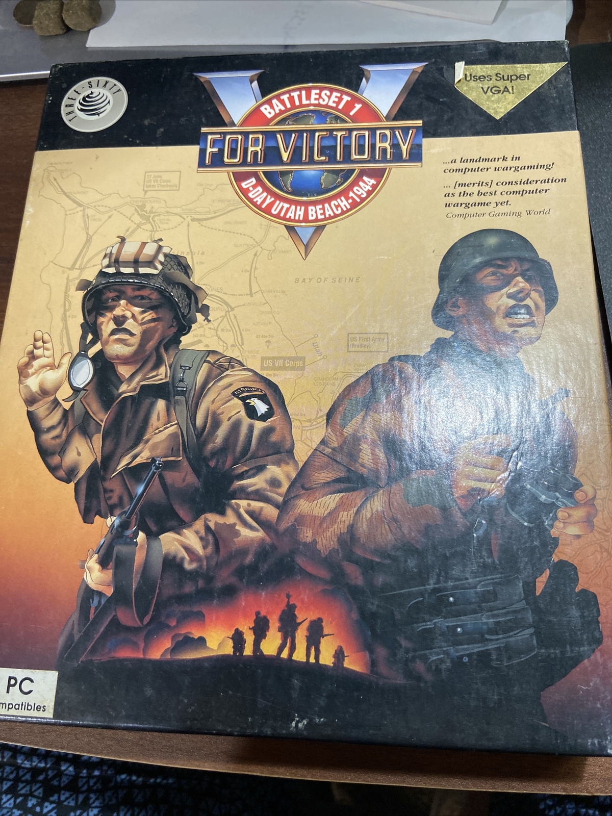 Three-Sixty Pacific Computer Wargame V for Victory - Utah Beach VG IBM PC