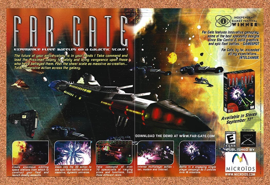 2001 Far Gate PC Original Advertisement / Retro Promo v1