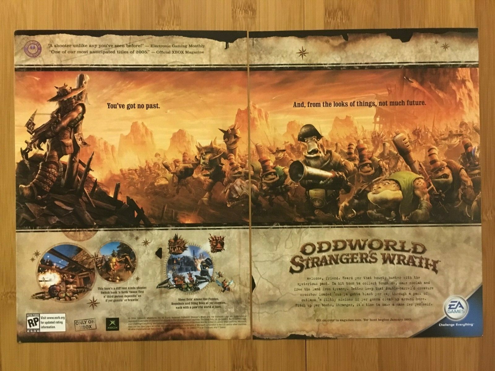 Oddworld Stranger's Wrath Xbox 2005 Vintage Print Ad/Poster Official Promo Art