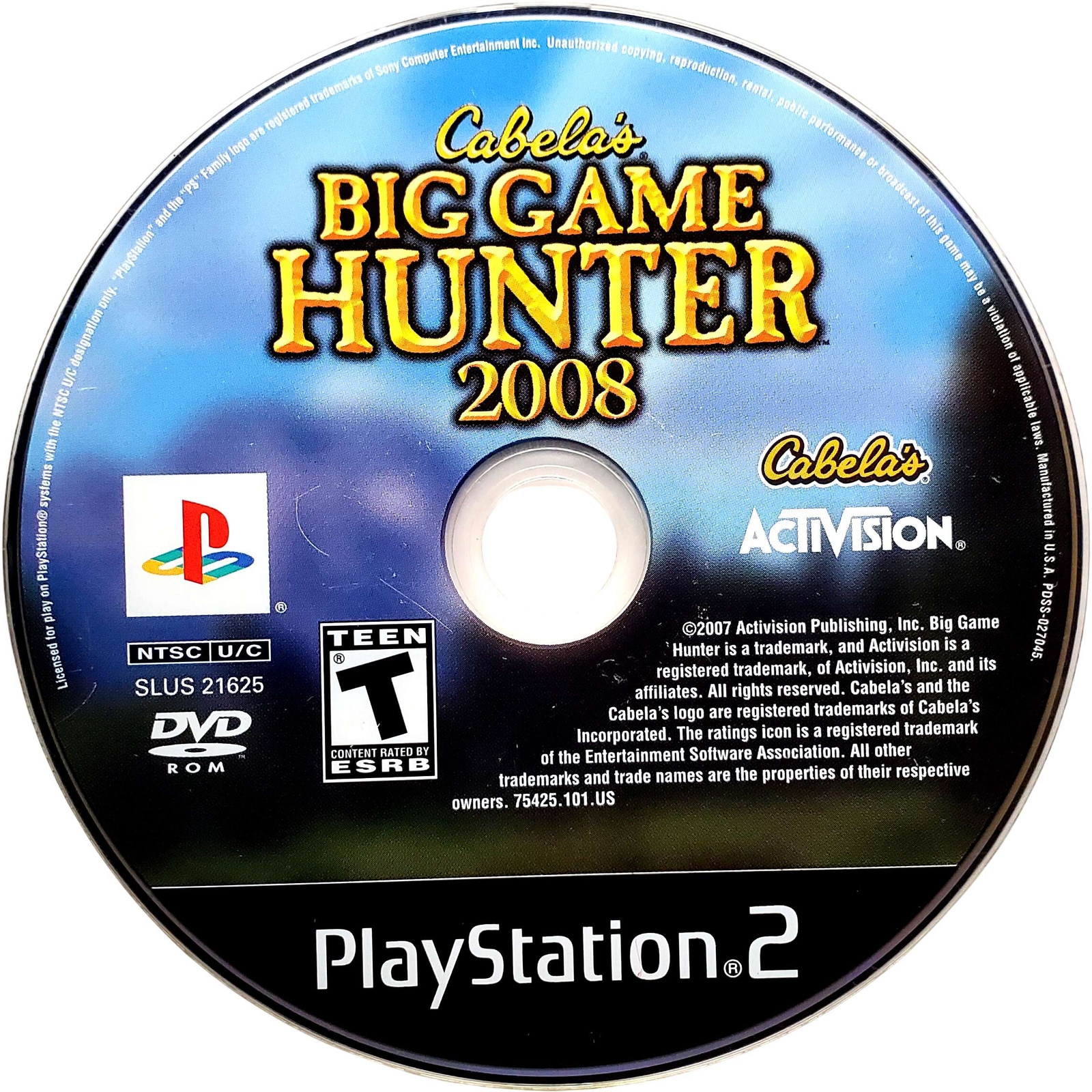 Scratch-Free - Cabela\'s Big Game Hunter 2008 - Sony Playstation 2 Original