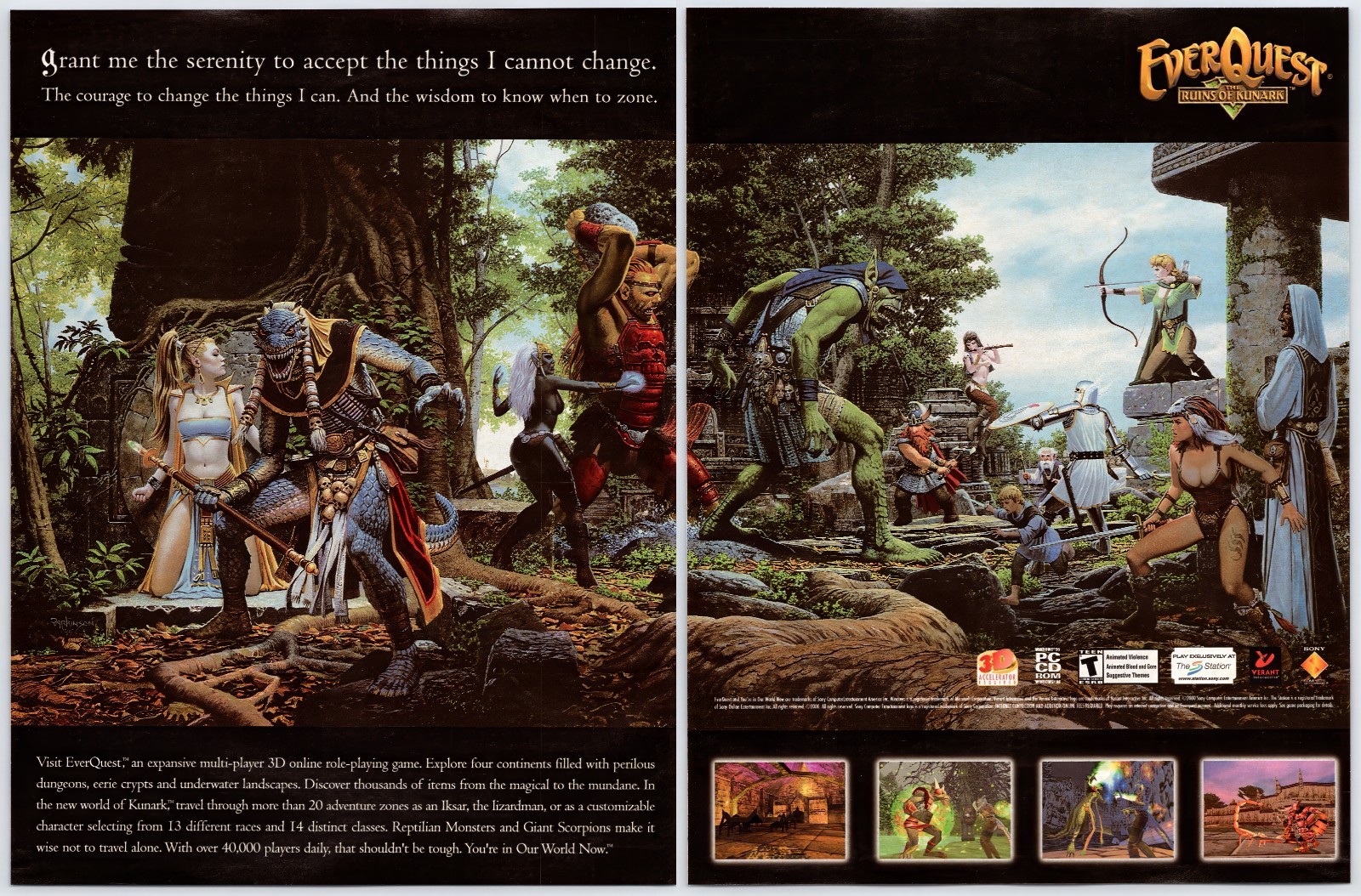 EverQuest Ruins Of Kunark - PC - Vintage Original Print Ad/Poster Promo Art 2000
