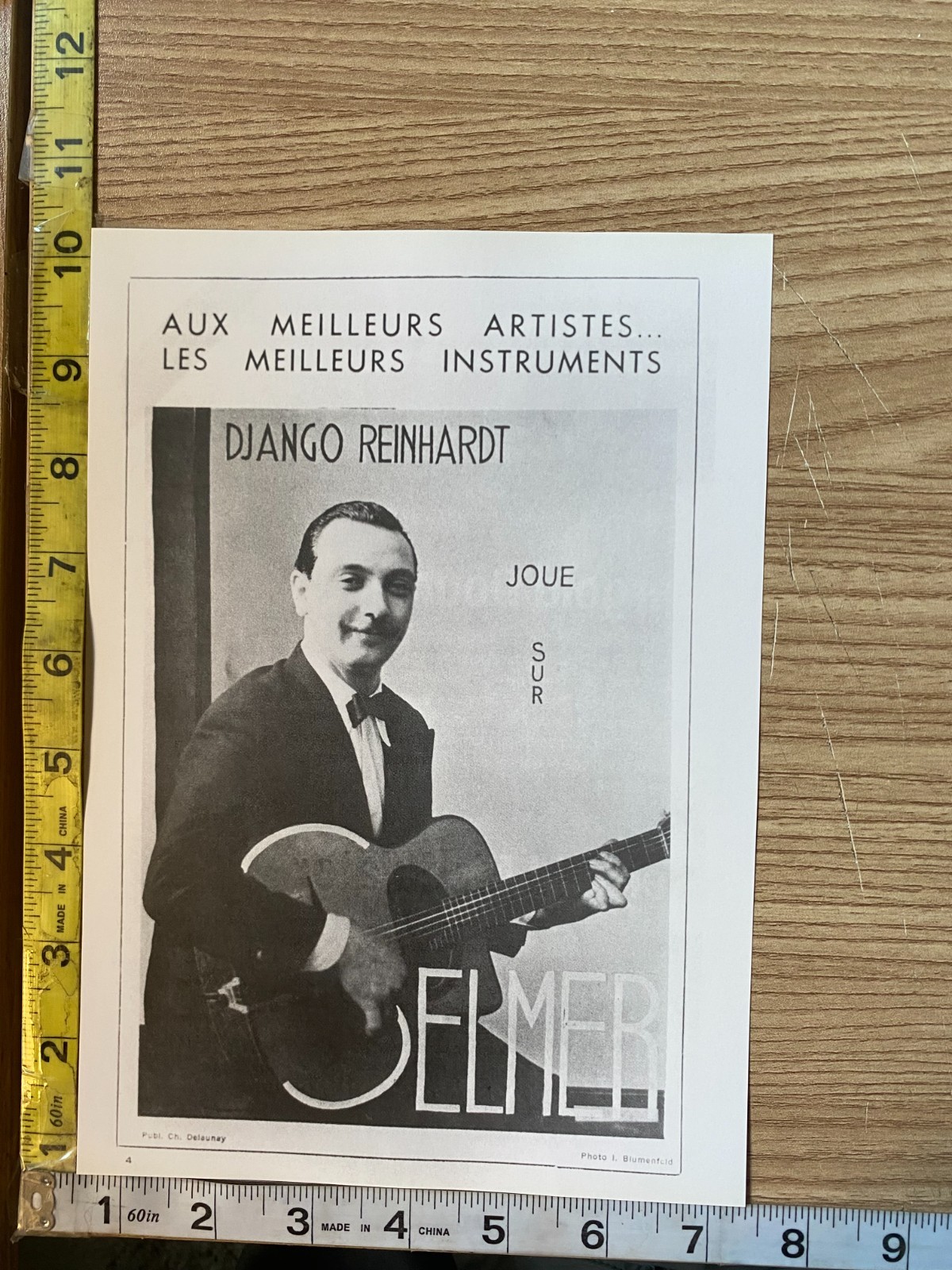 Django Reinhardt With Guitar Promotional Scene Book Photograph