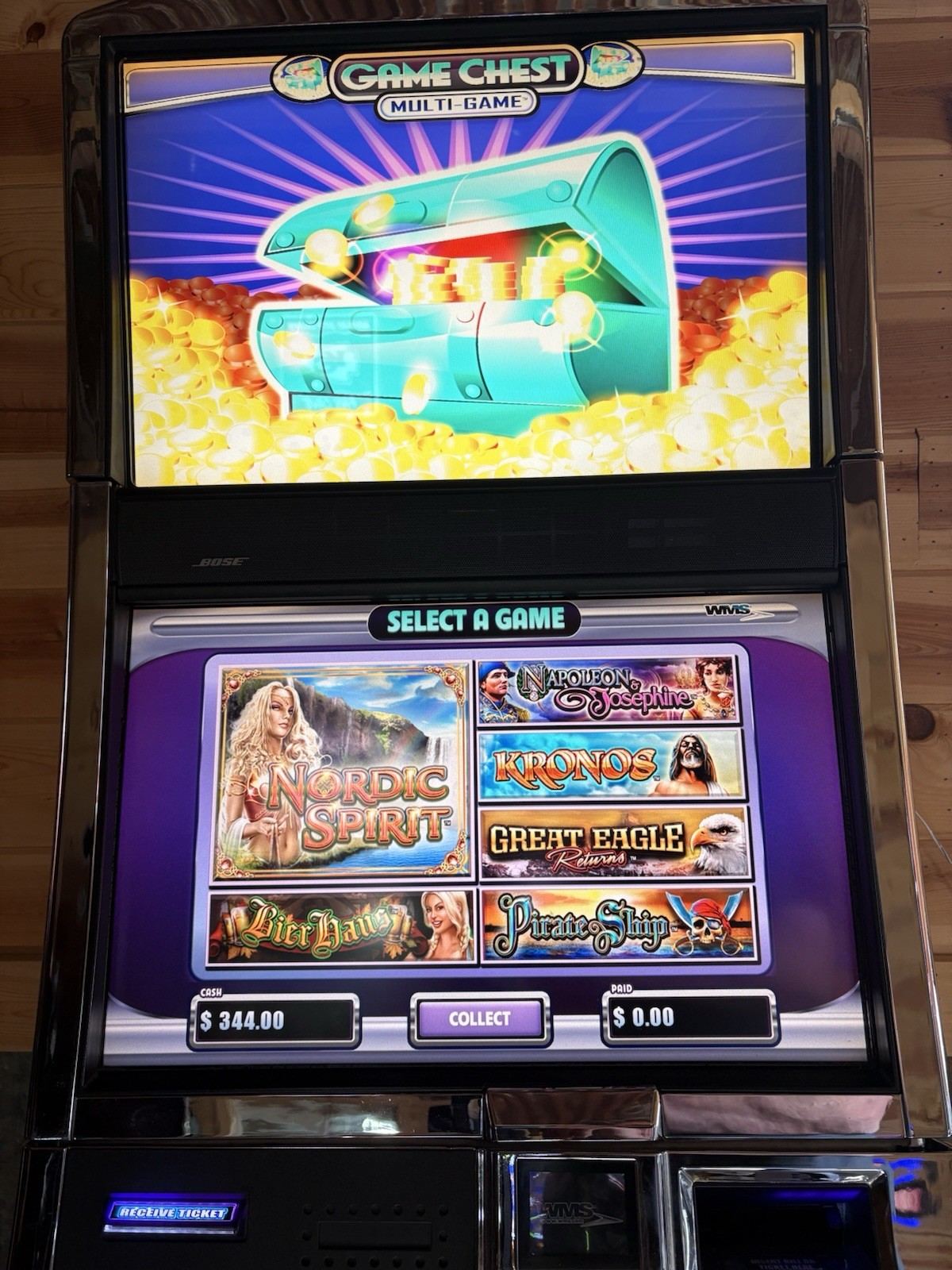 WMS BB2 MULTI GAME (6) SLOT MACHINE SOFTWARE GAME CHEST #1 BIER HAUSE, KRONOS