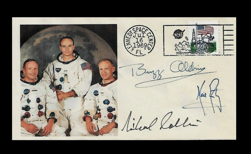Apollo 11 crew collector envelope w original period stamp *OP1408