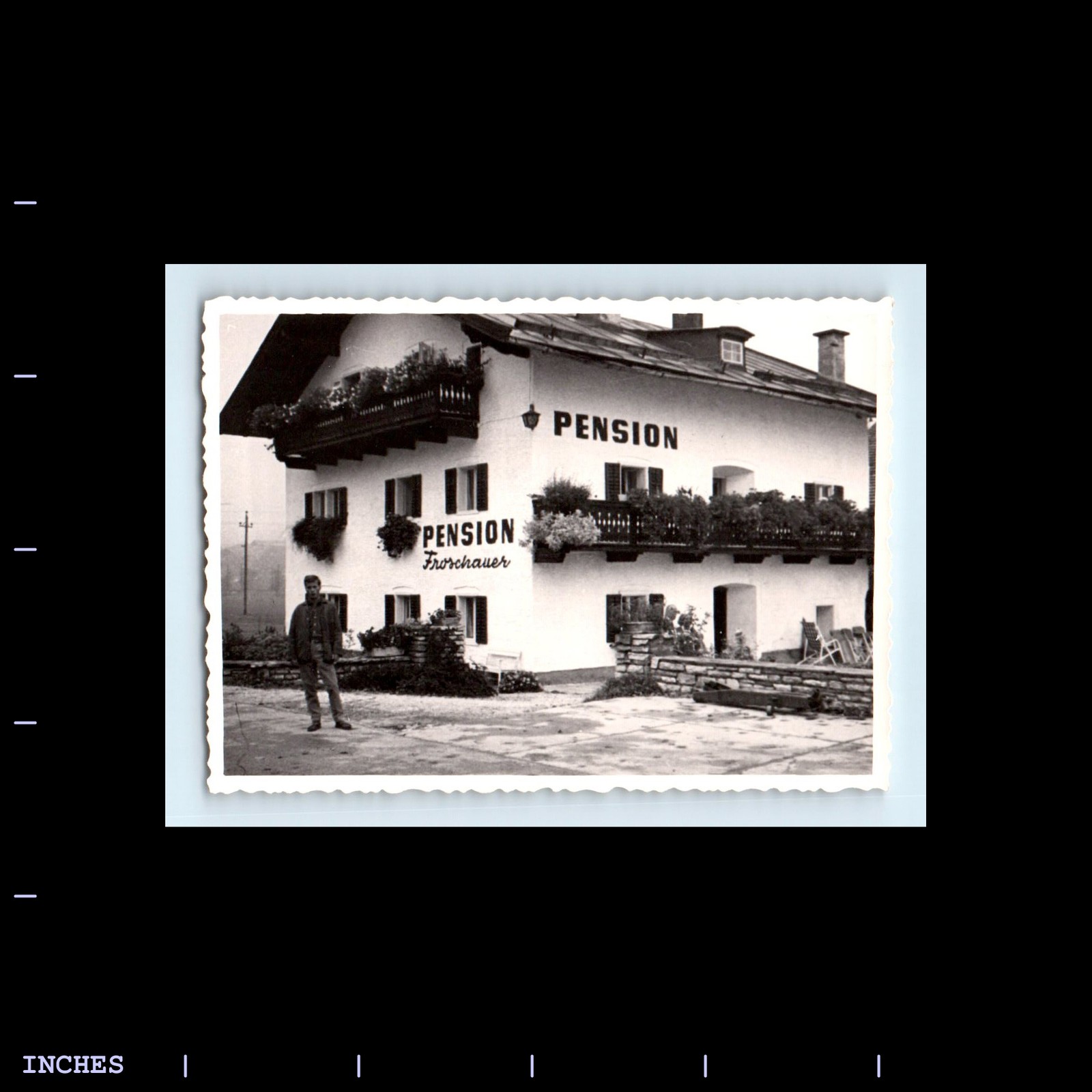 Old Vintage Photo MAN PENSION FROSCHAUER RESTAURANT SALZBURG AUSTRIA