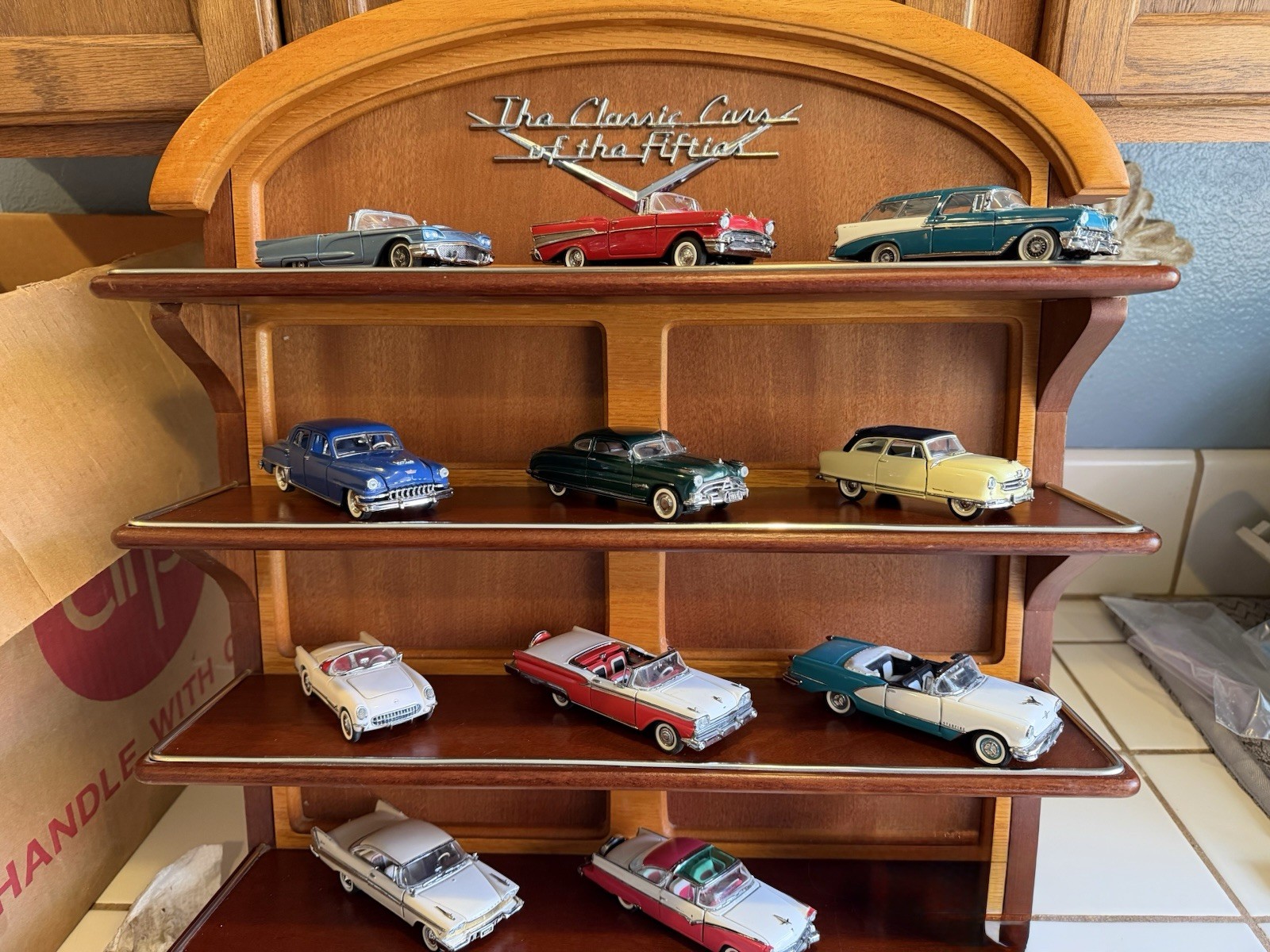 Franklin Mint Cars Of The 50’s In Box With Display