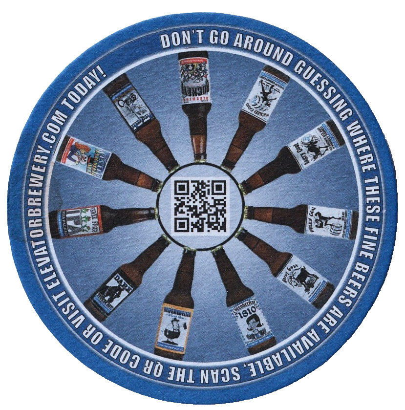 Elevator Brewing Co Beer Coaster Columbus / Marysville OH