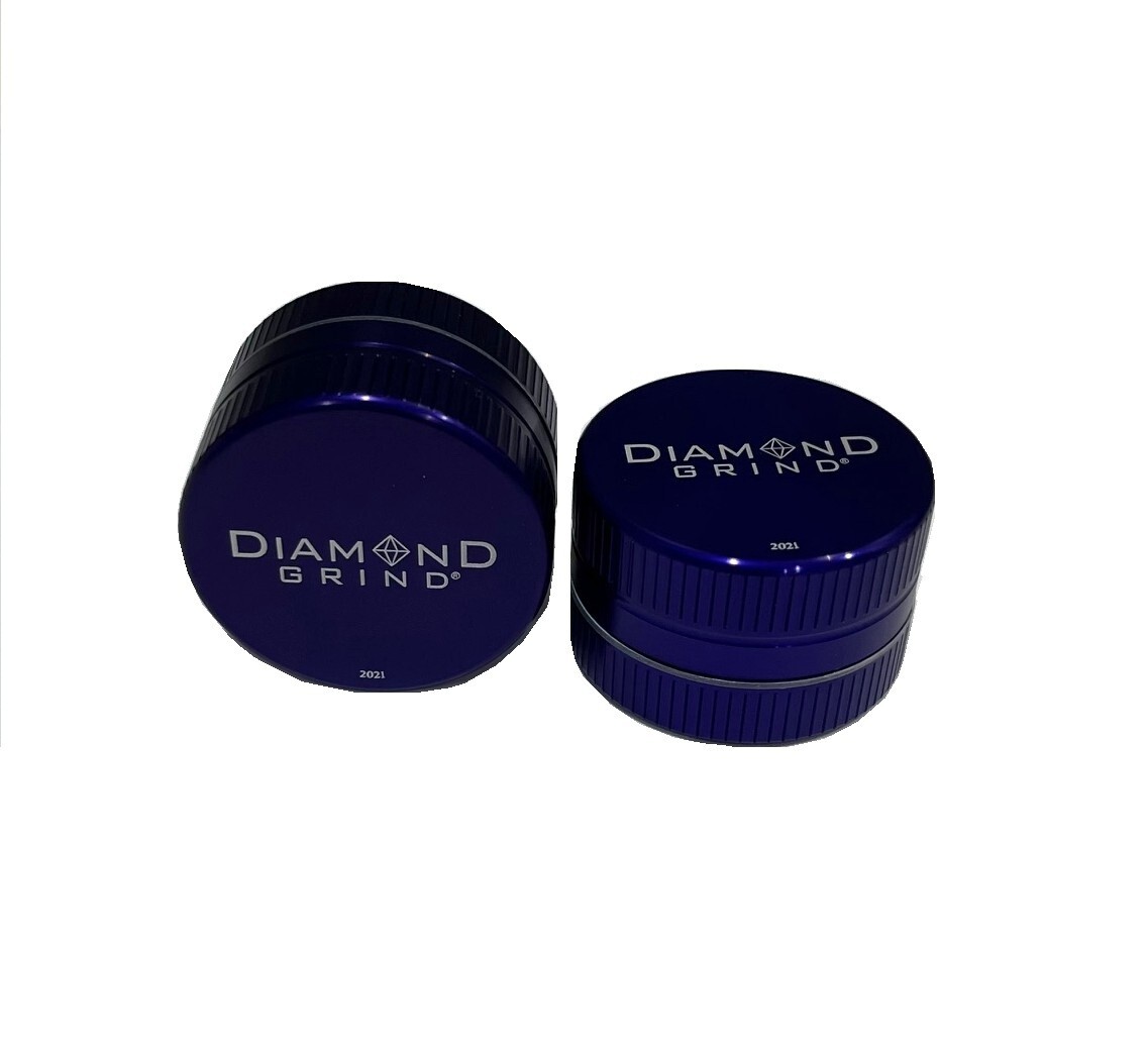 Diamond Grind 2 part Herb Grinder Blue 1.5