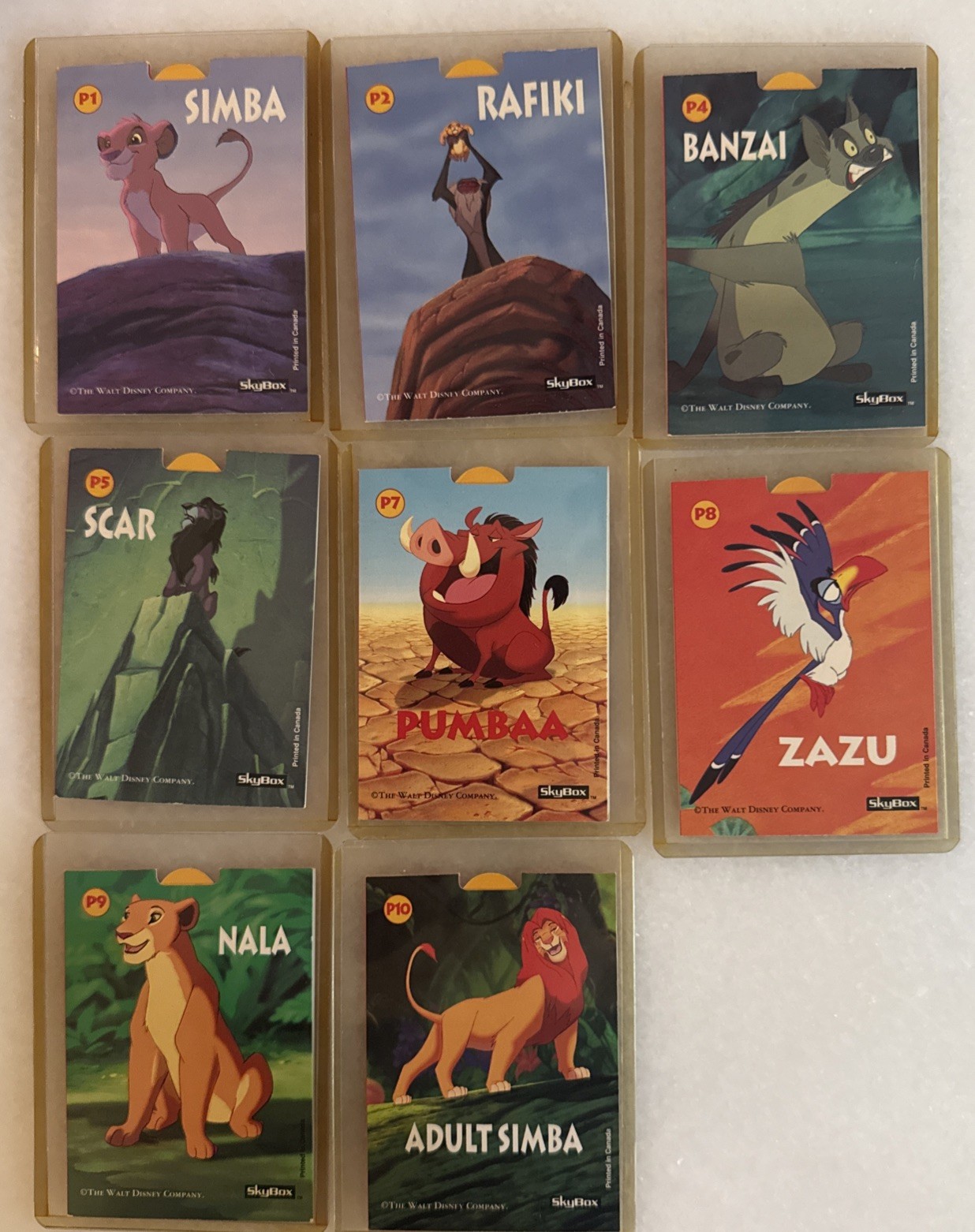 Disney Skybox Pop-Up Insert Card From the Lion King Series P1,2, 4,5, 7-10