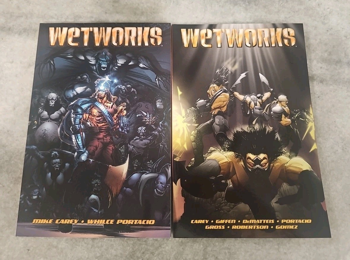 Lot Of 2 Wetworks Vol. #1-#2 (2007) WildStorm Productions, TPB, Graphic Novel