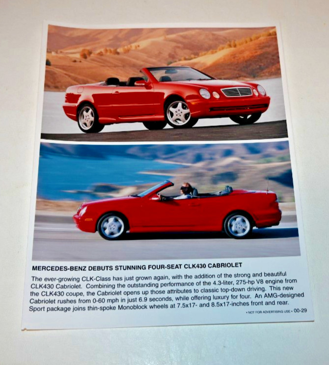 Mercedes-Benz Debuts Stunning Four-Seat CLK430 Cabriolet Press Photo