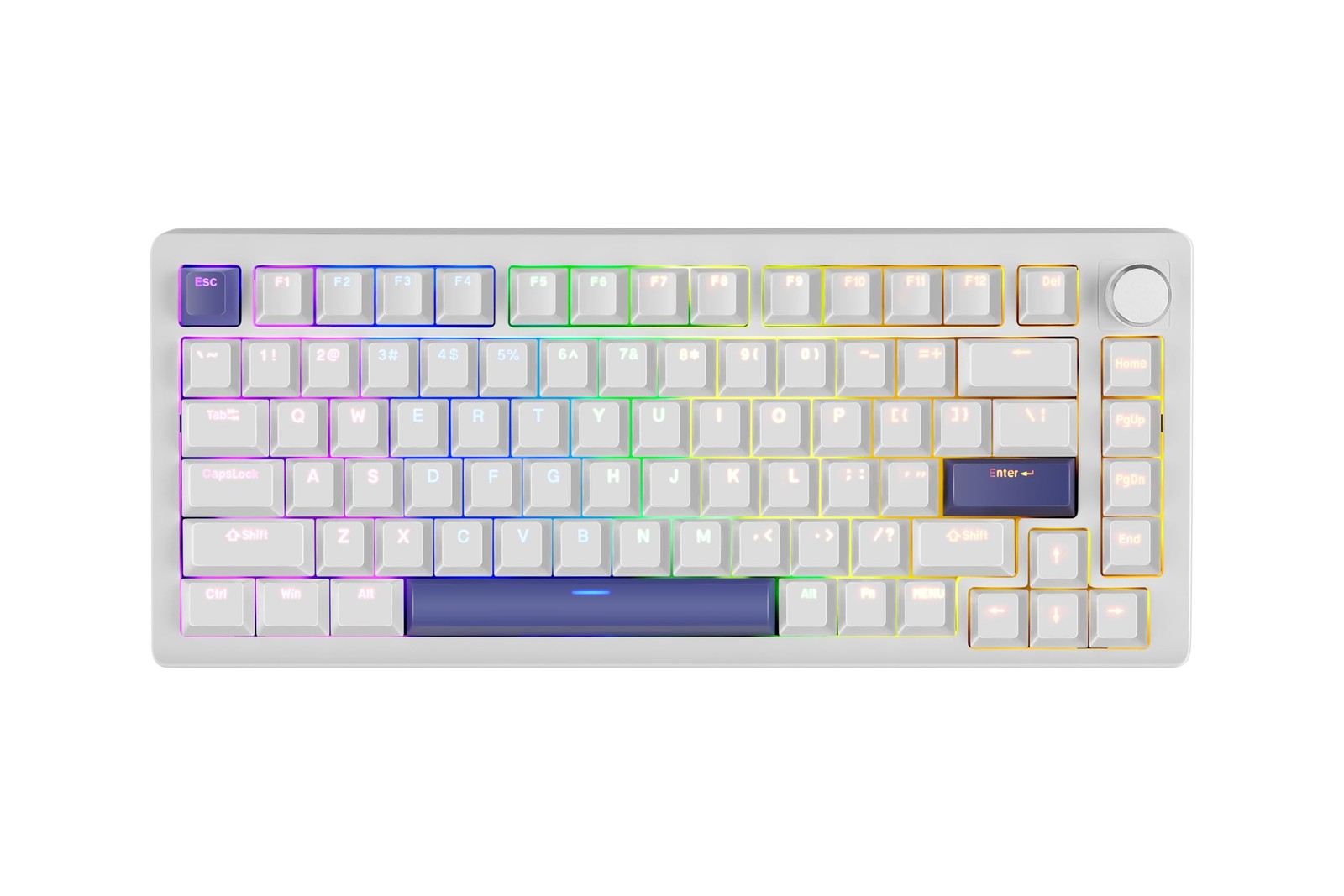 Drunkdeer A75 Rapid Trigger Keyboard Mechanical 82-Key Pbt Keycaps White Oem Pr_