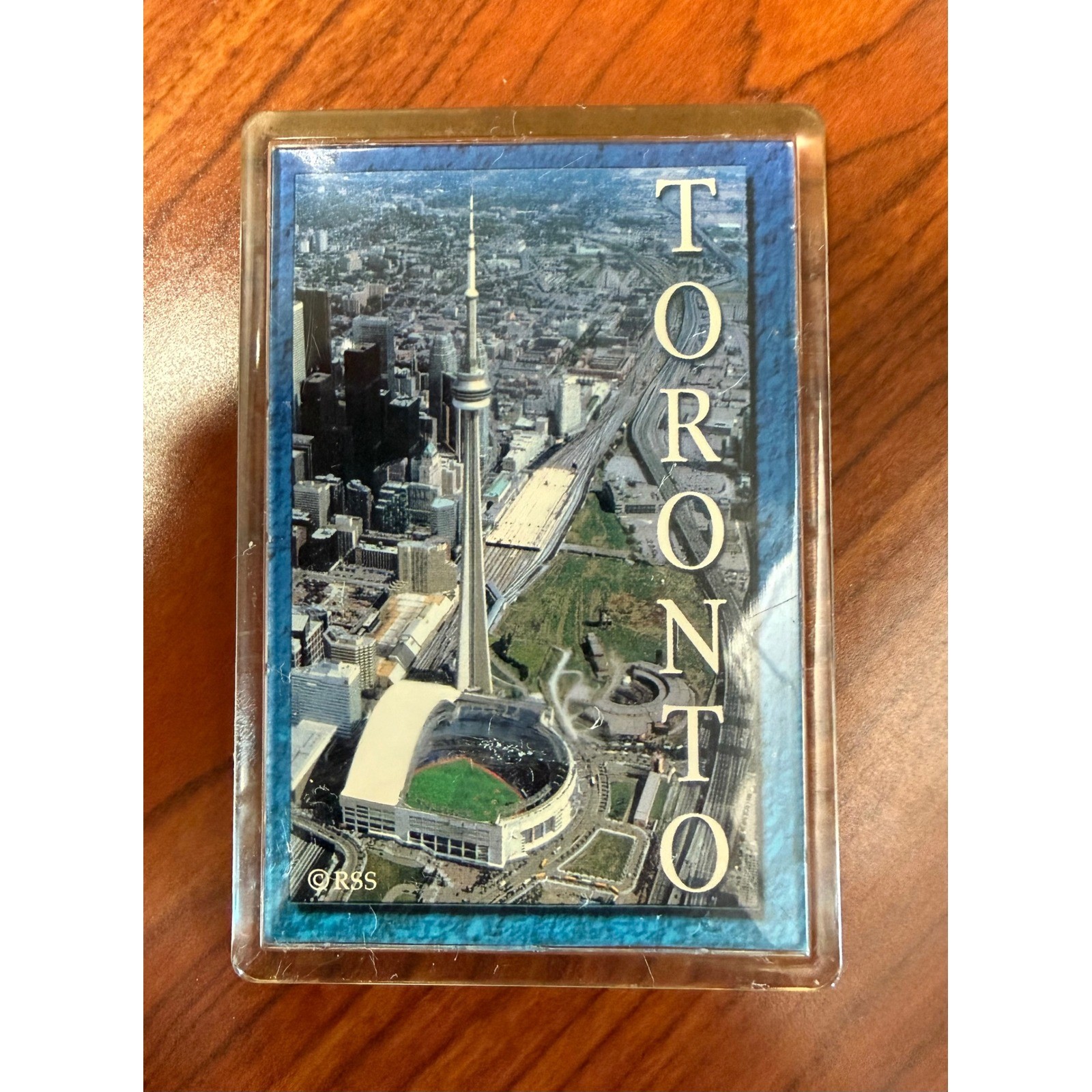 Vintage Toronto Canada Souvenir Magnet CN Tower Rogers Centre City Skyline View