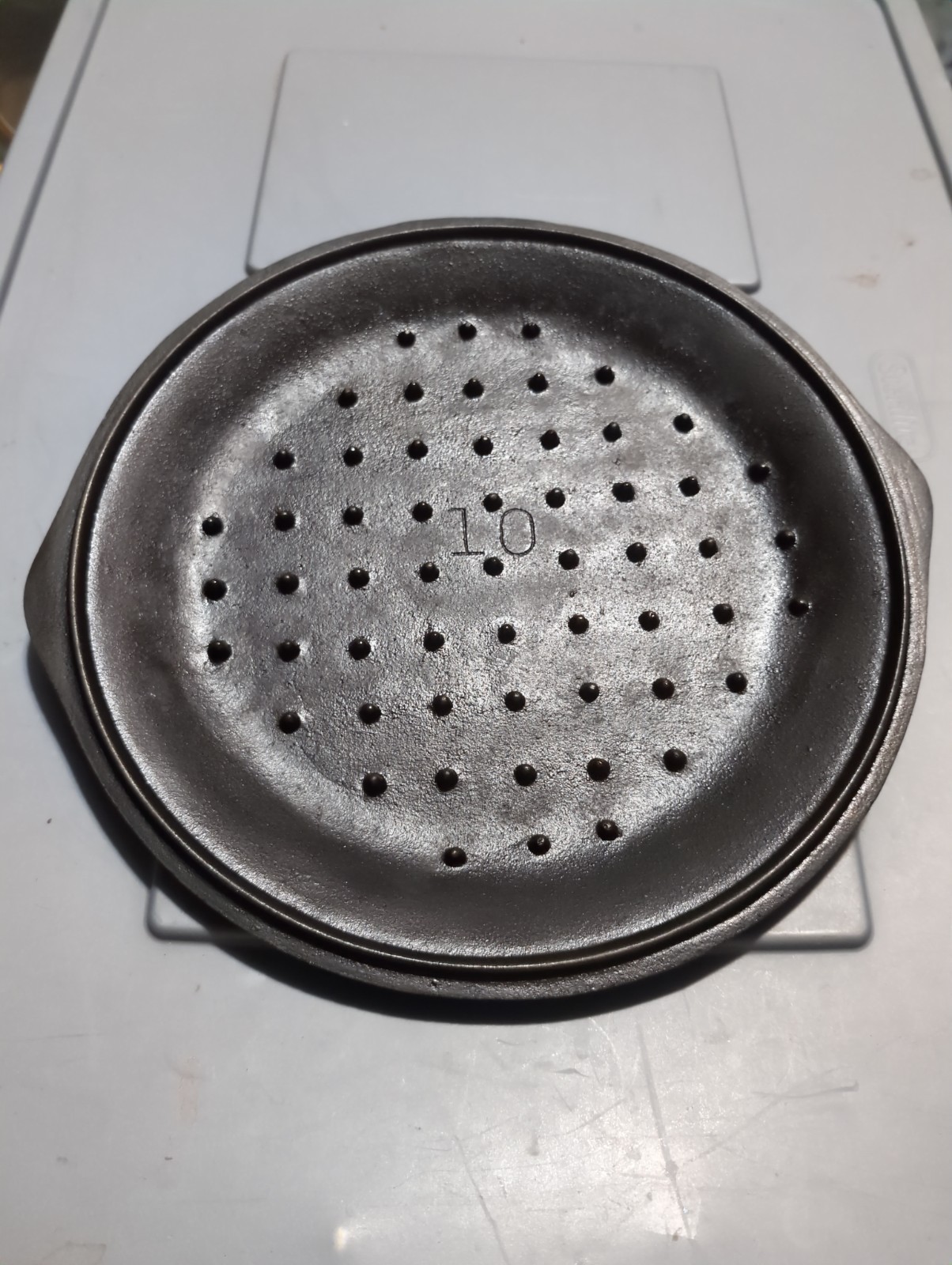 1920\'s-30\'s Lodge # No. 10 Cast Iron Skillet Lid Freshly Seasoned