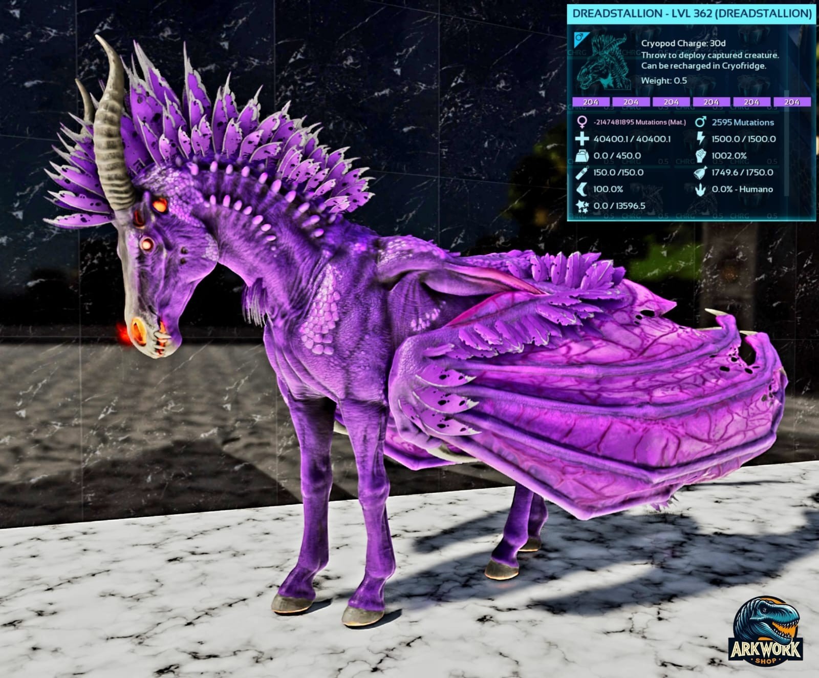 🦖ARK Survival Ascended DREADMARE DREADSTALLION New Top Stats PVE PS5/XBOX/PC