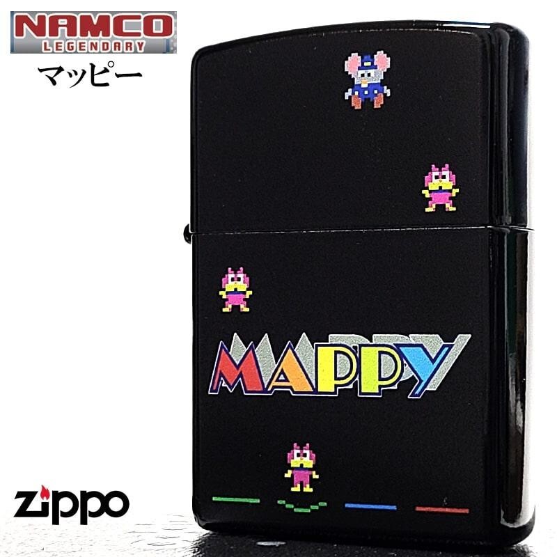 Zippo Namco Legendary Mappy Game Matte Black Lighter Regular Japan