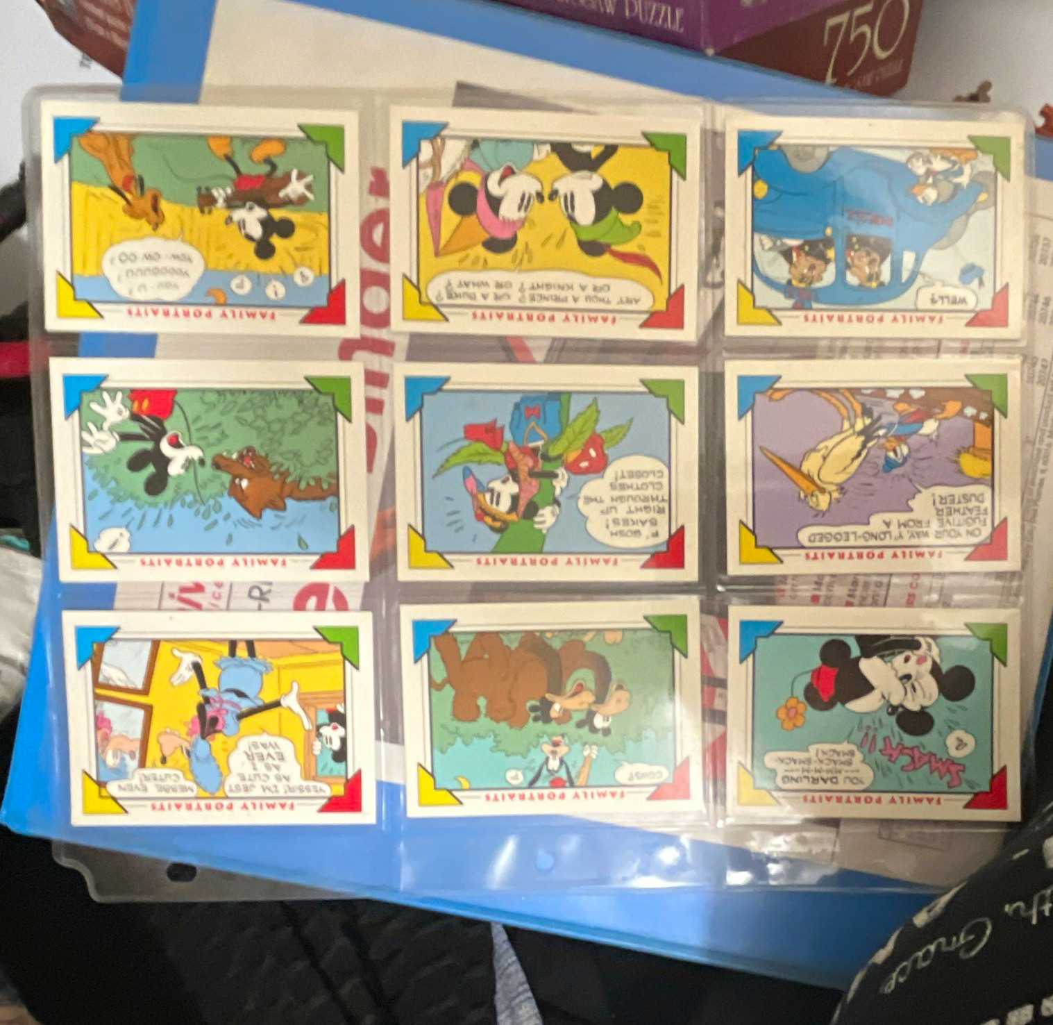 Topps 1987 Disney Family Portraits Non-Sport Trading Card Lot 9 Mickey Goofy