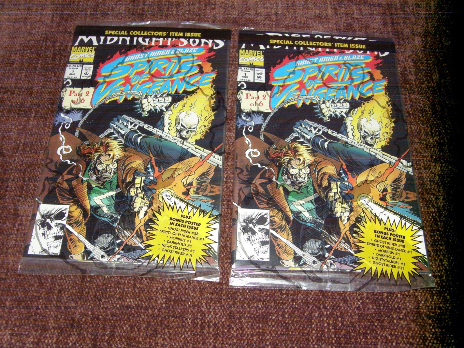 GHOST RIDER & BLAZE #1 SPIRITS OF VENGEANCE PART 2 OF 6 / 1992 MARVEL COMICS (2)