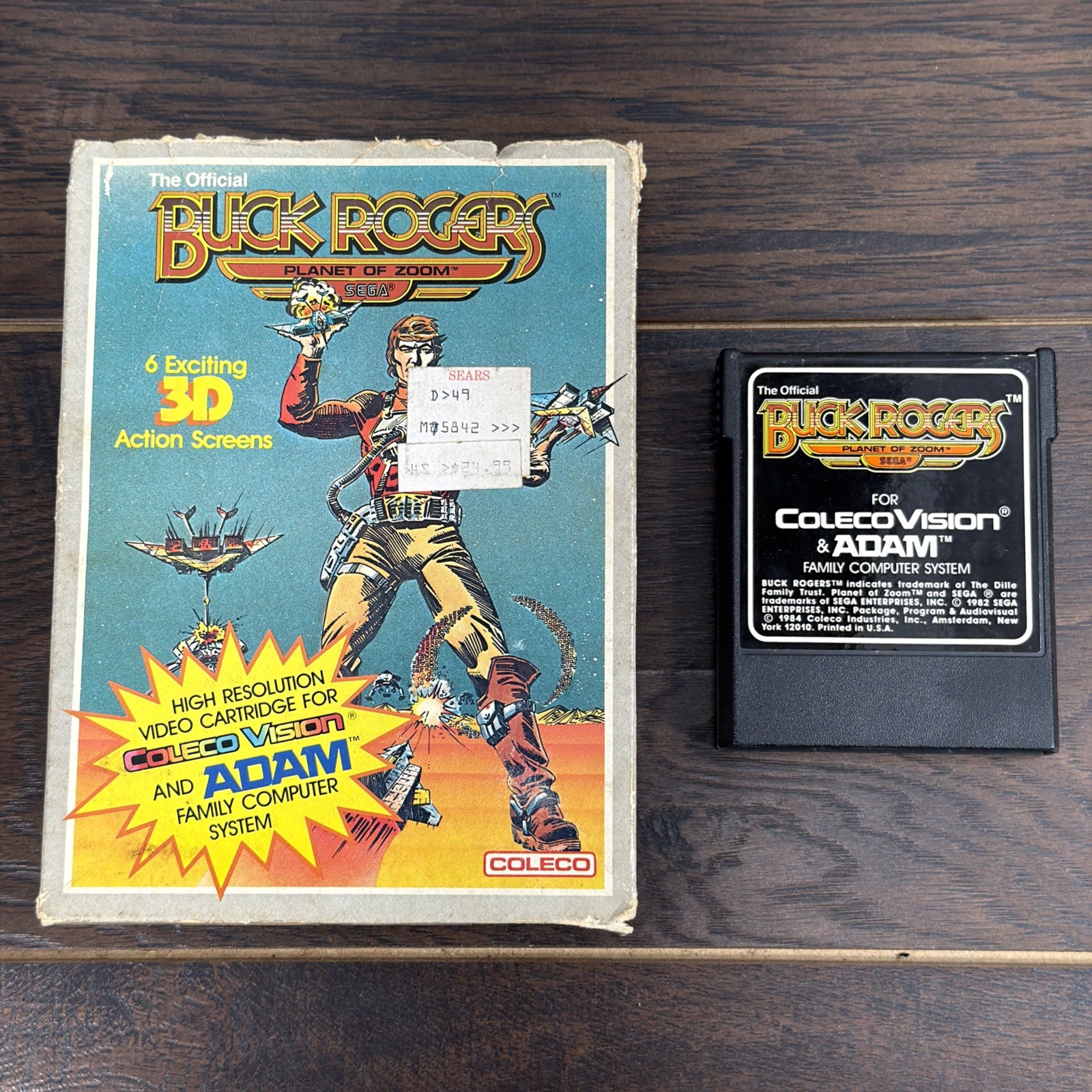 Buck Rogers Planet of Zoom (Colecovision,1983) Game Cartridge w/ Box