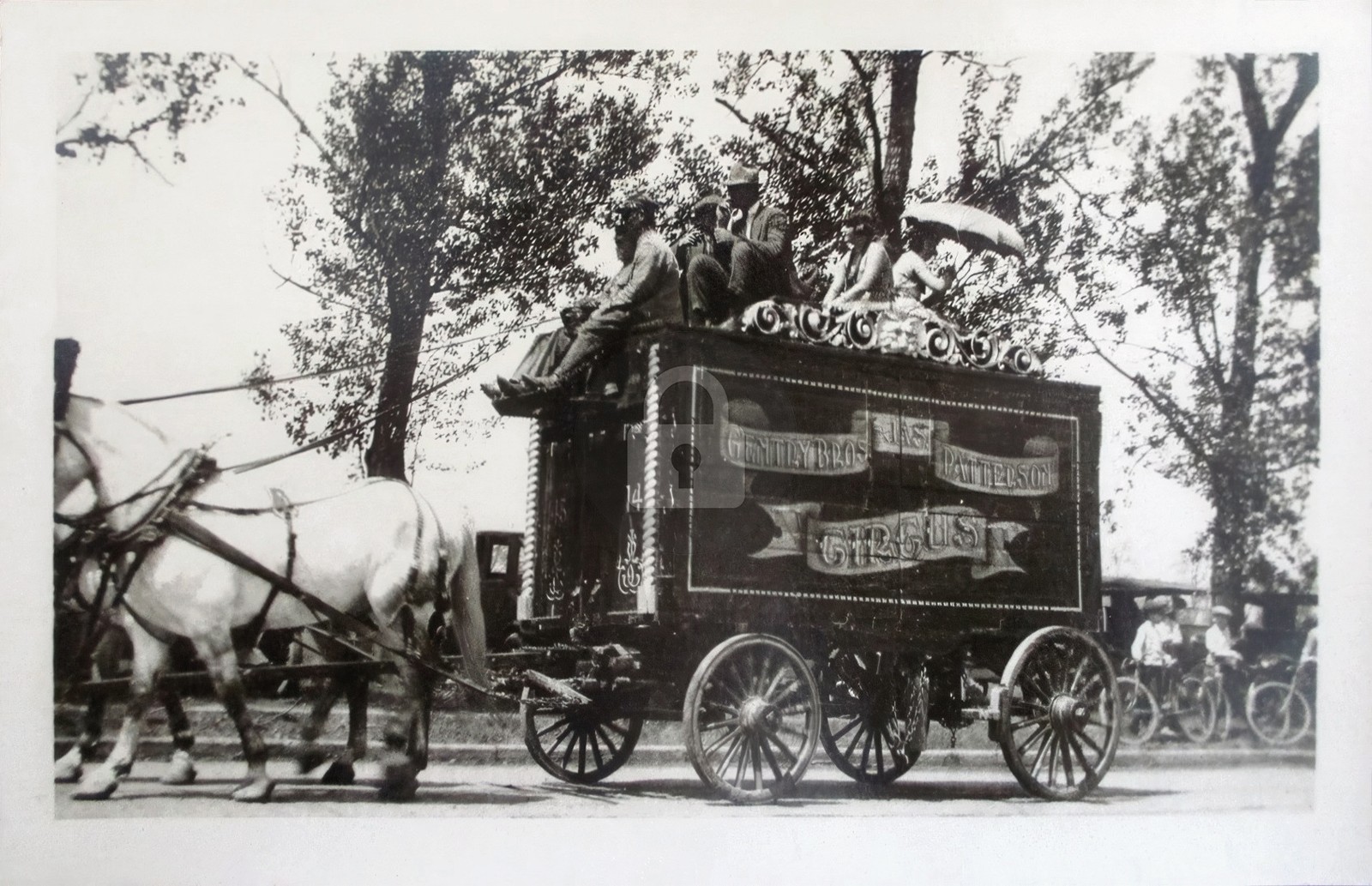 Gentry Bros James Paterson Circus Wagon c1920 RPPC Photo Postcard COPY