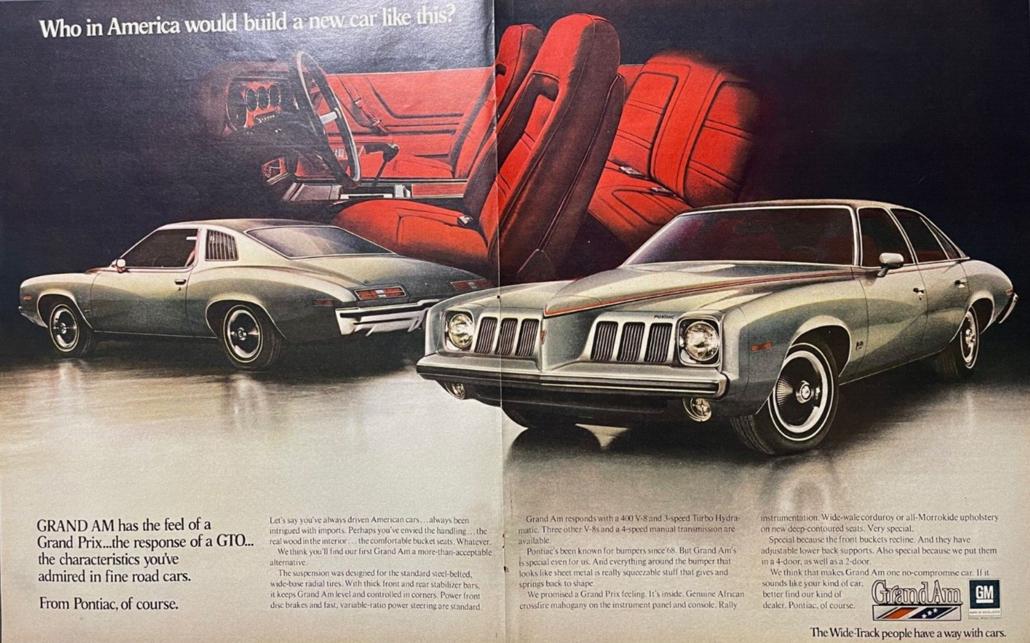 1972 Magazine Advertisement Pontiac Grand Am