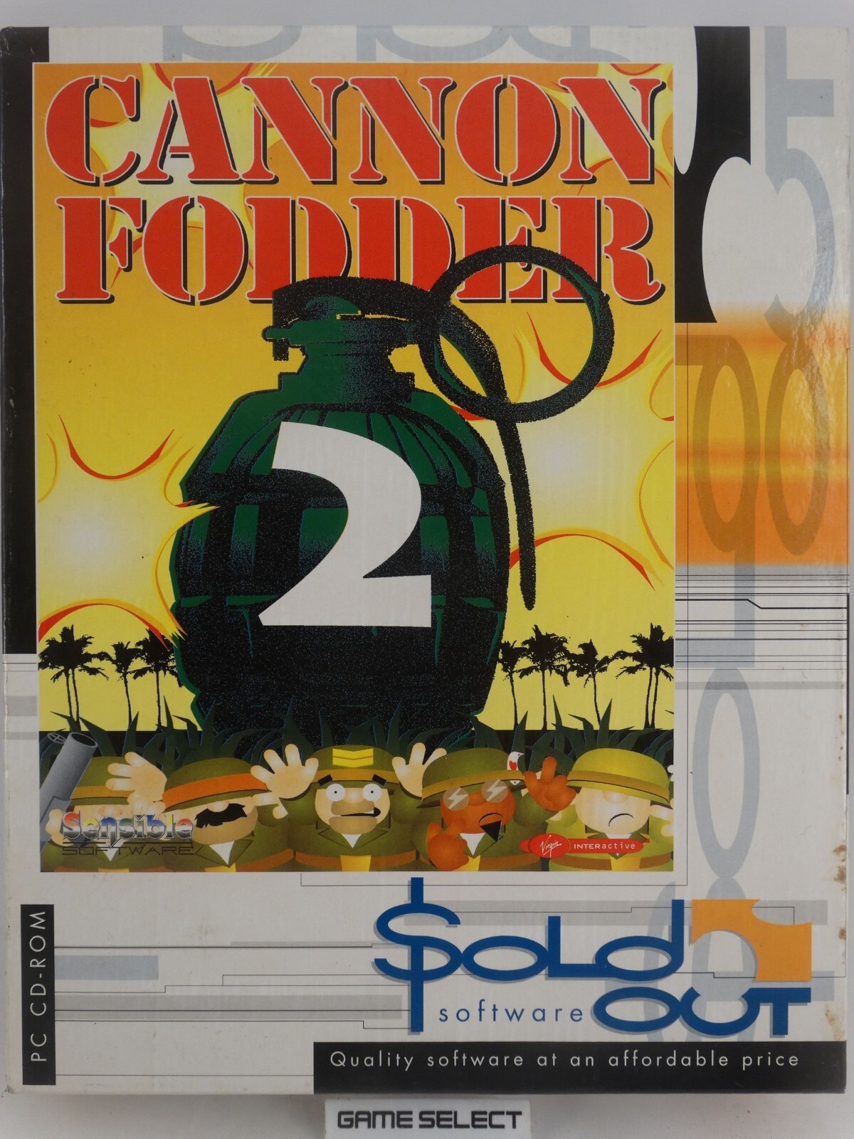 CANNON FODDER 2 PC COMPUTER CARDBOARD EDITION BIG BOX ORIGINAL COMPLETED