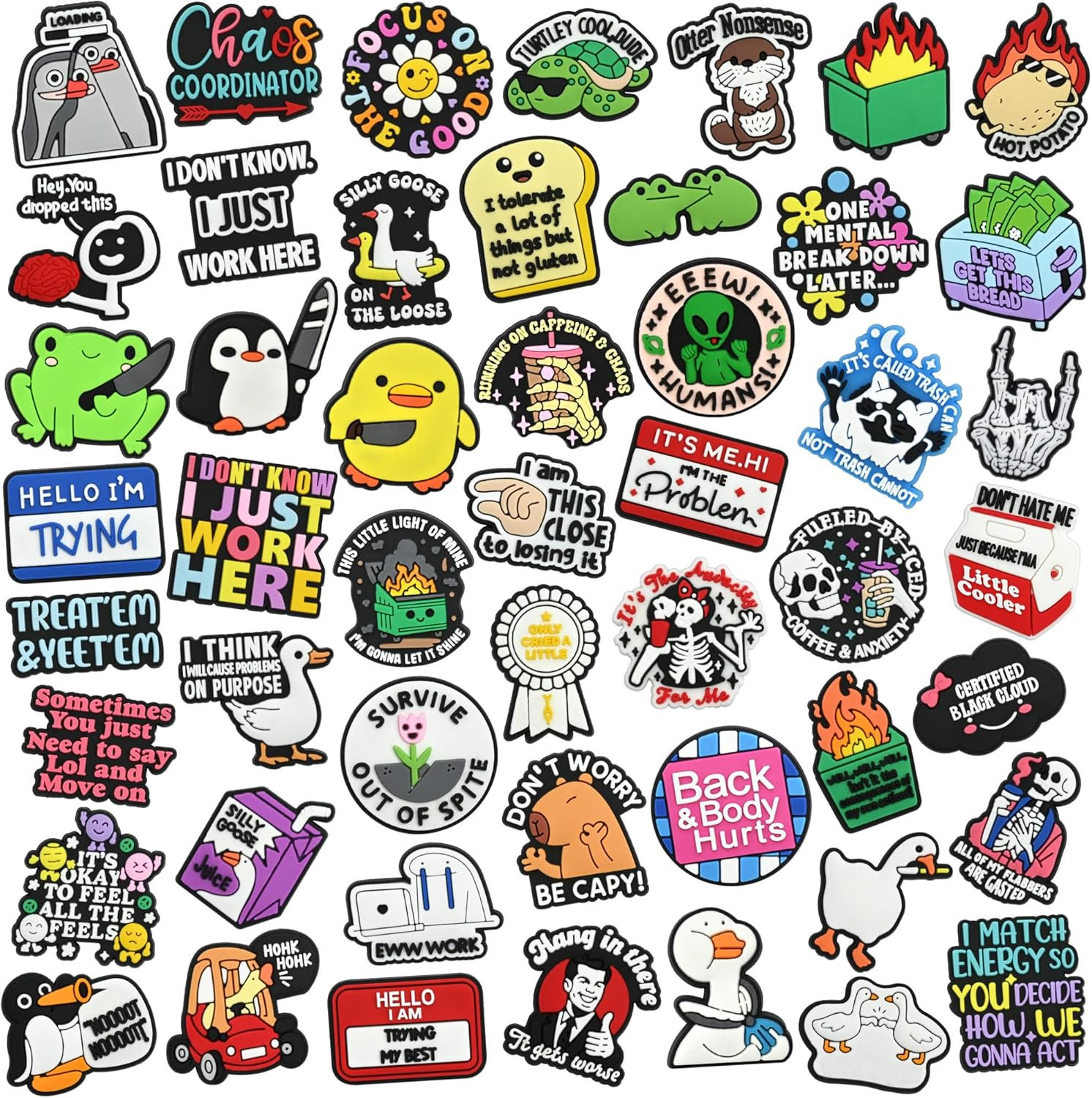 Funny Pins Bulk for Adult, 20/30/50PCS Random Different Humor Pins Fun Badge