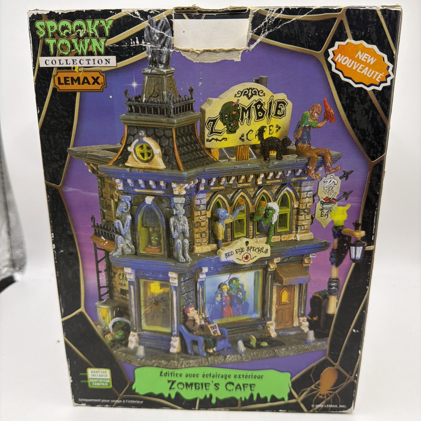 Lemax Spooky Town Zombie's Cafe 2006 *tested and working* Modified See pictures 