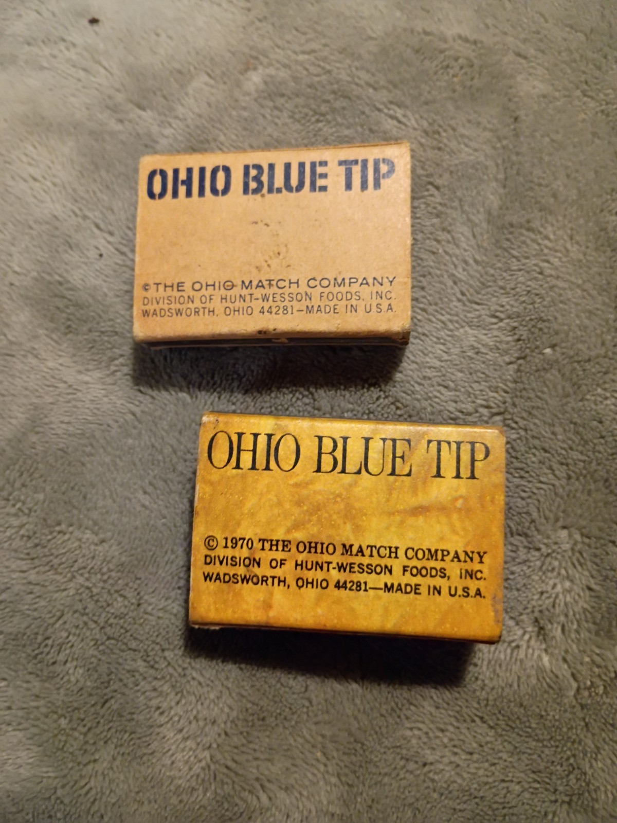 Vintage Ohio Blue Tip Wood Unused Matches With Original Box