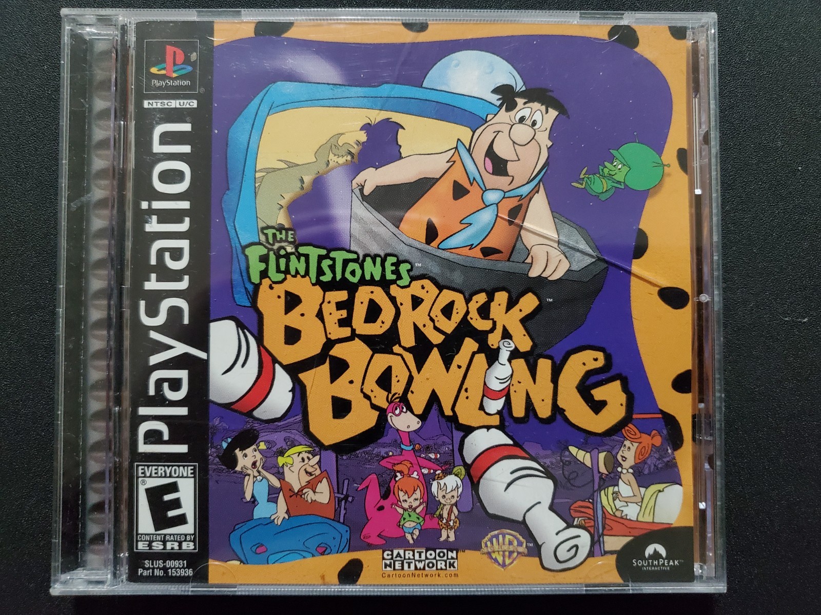 The Flintstones: Bedrock Bowling (PlayStation PS1 2000) Complete CIB Manual Case