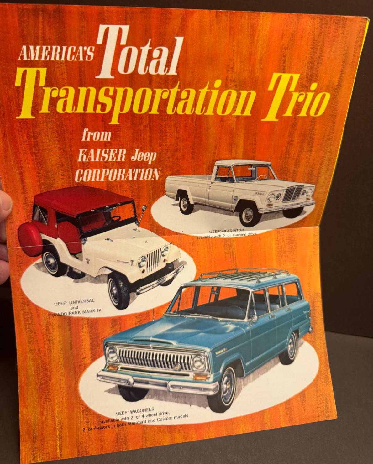 1963-1964 Kaiser Wyllis Jeep Gladiator CJ5 Waggoneer sales brochure rare