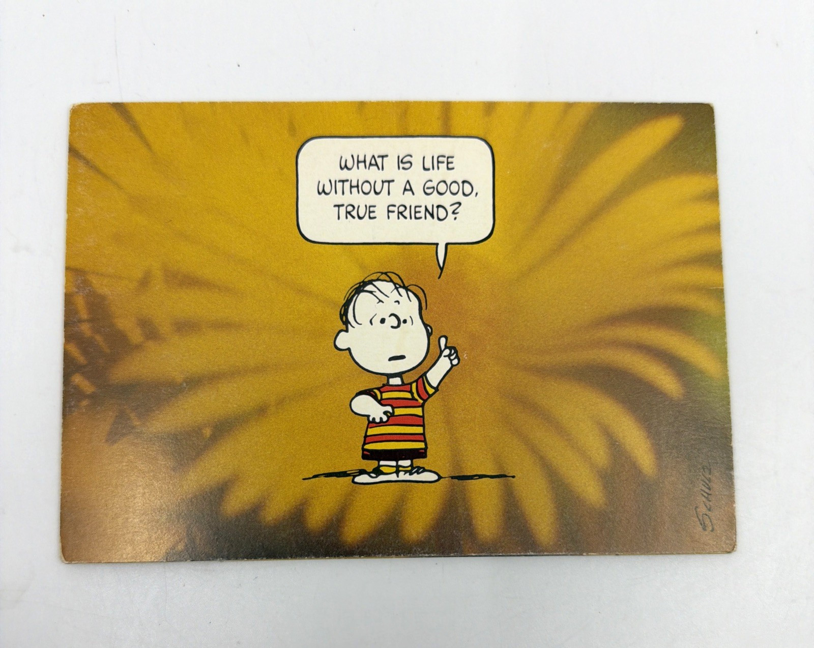 VTG Hallmark Peanuts Greeting Card 1952 What Is Life Without a Good True Friend