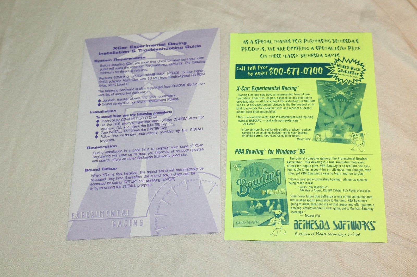 X-CAR Experimental Racing Installation Troubleshooint Guide Insert for PC ONLY