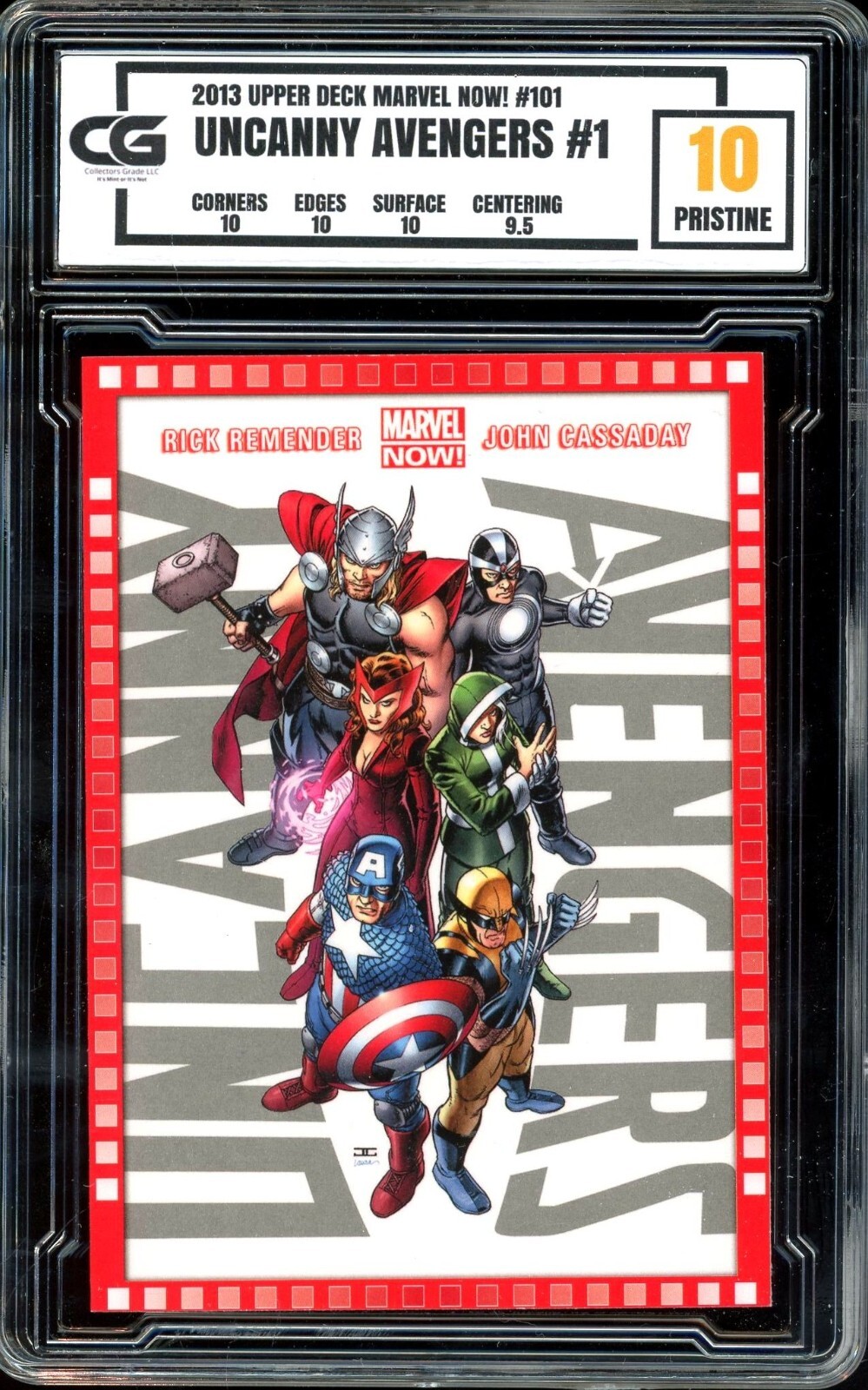 2013 UD Marvel Now #101 ~ Uncanny Avengers #1 Wolverine Captain CG 10 PRISTINE