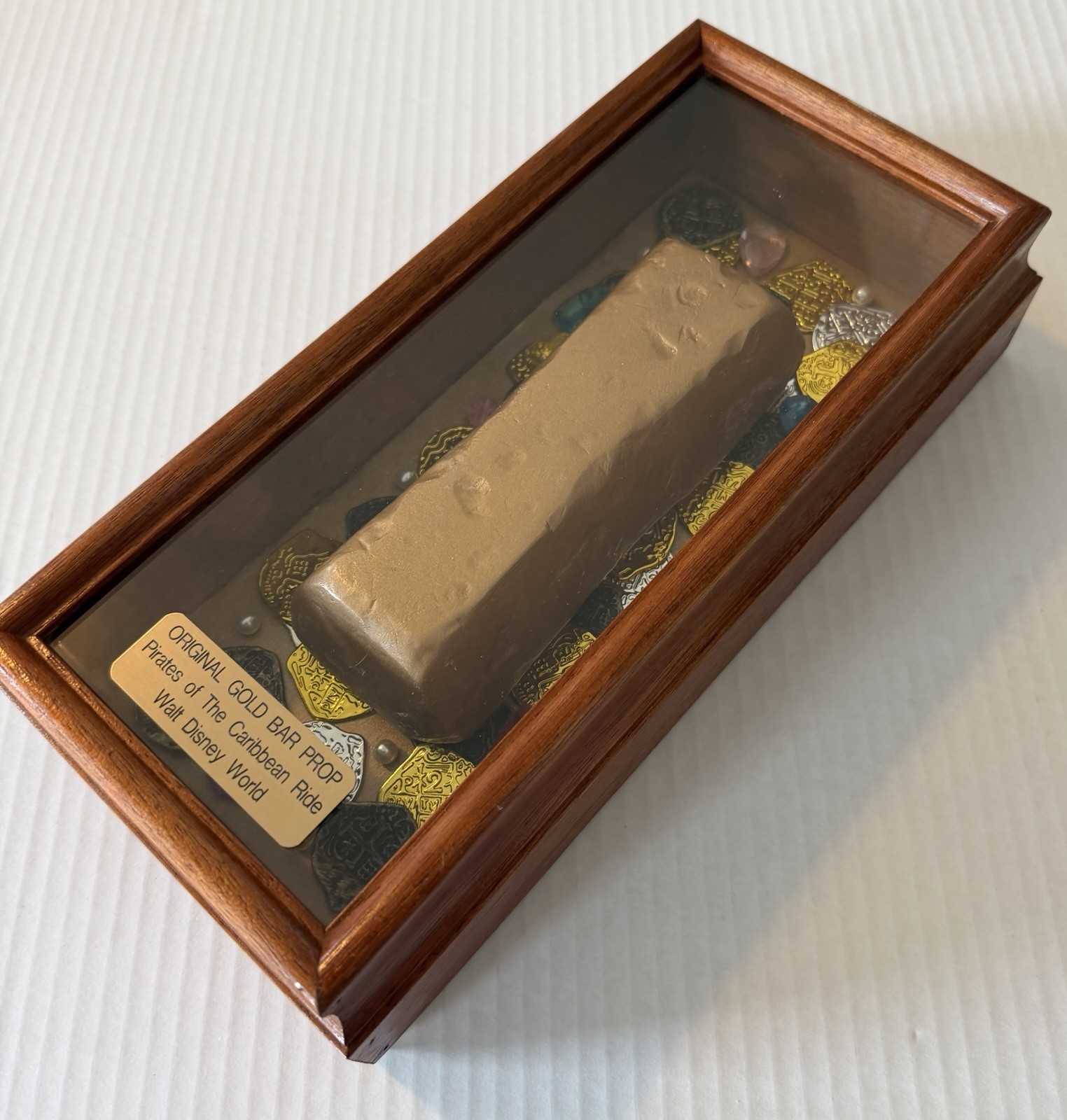Original DISNEY MAGIC KINGDOM Park Used Gold Bar From PIRATES OF THE CARIBBEAN