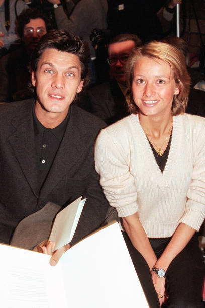 Marc Lavoine And Wife Sarah Poniatowski Attend The Torrente Haute - Old Photo