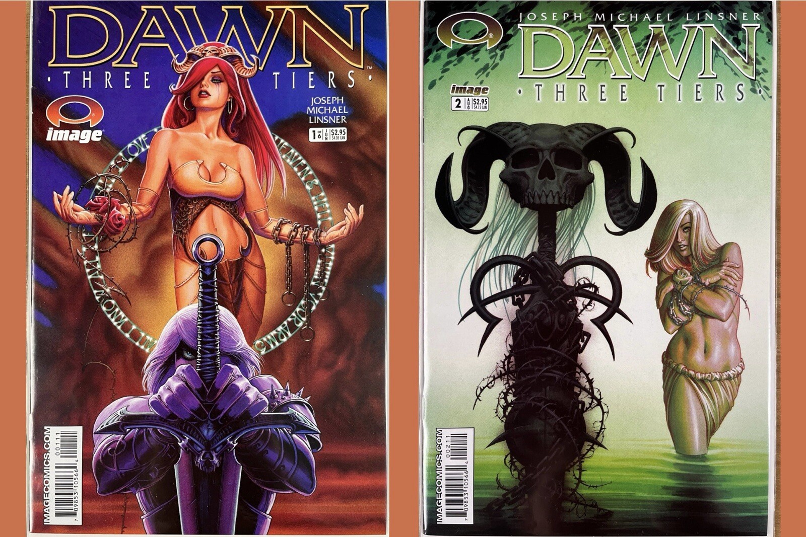Dawn Three Tiers Issue #1 #2 2003 Image Comics Linsner.