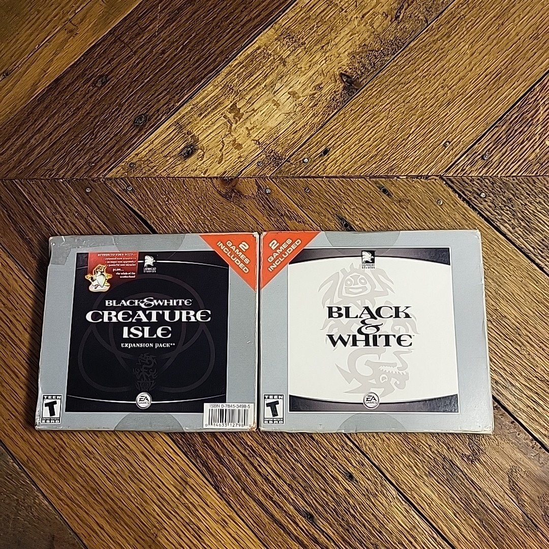 EA Black & White and Creature Isle Expansion PC (2003) Twin Pack - Rare