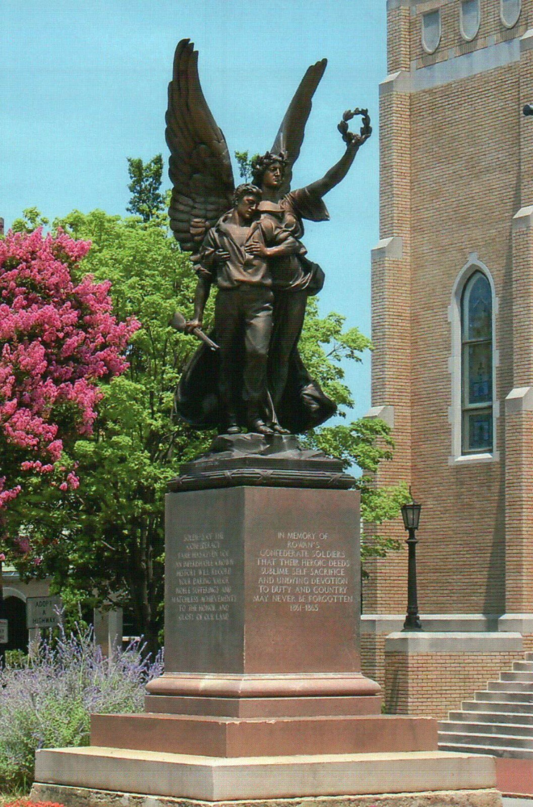 Confederate Monument in Salisbury North Carolina, Statue NC Civil War - Postcard