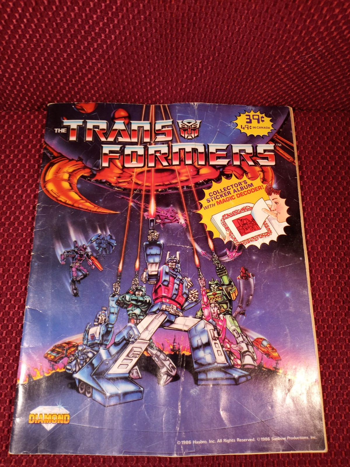 The Transformers Collectors Sticker Album 1986 Hasbro